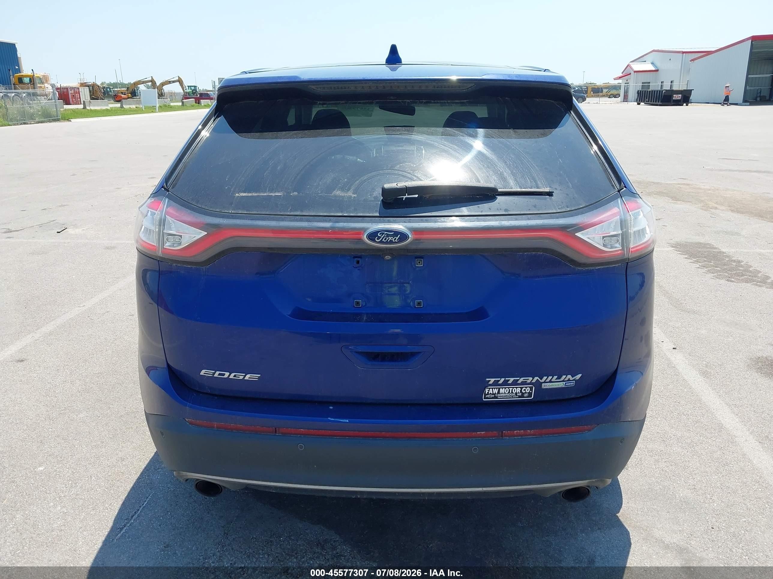 2015 Ford Edge Titanium Blue vin: 2FMTK4K92FBB65982
