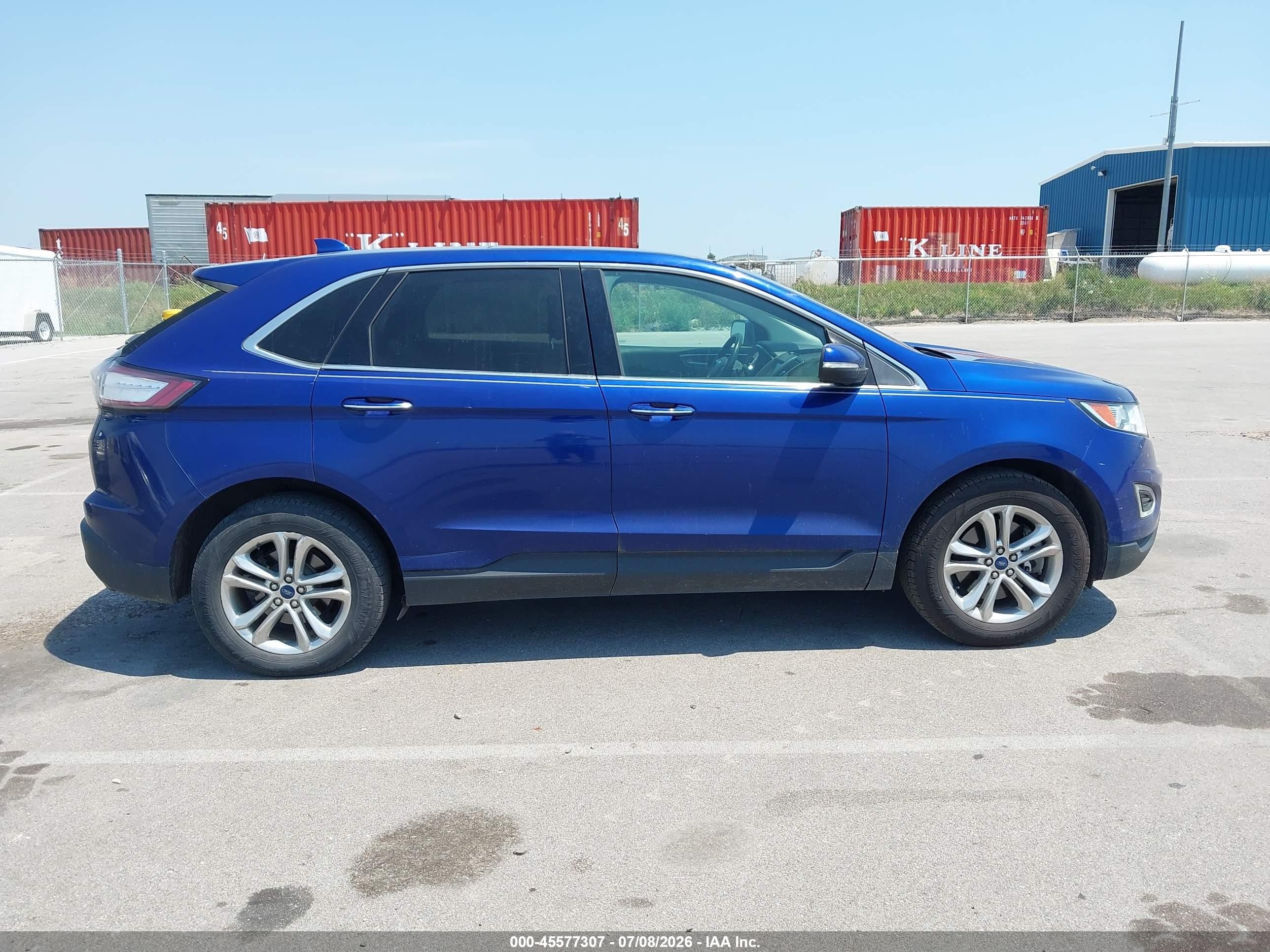 2015 Ford Edge Titanium Blue vin: 2FMTK4K92FBB65982