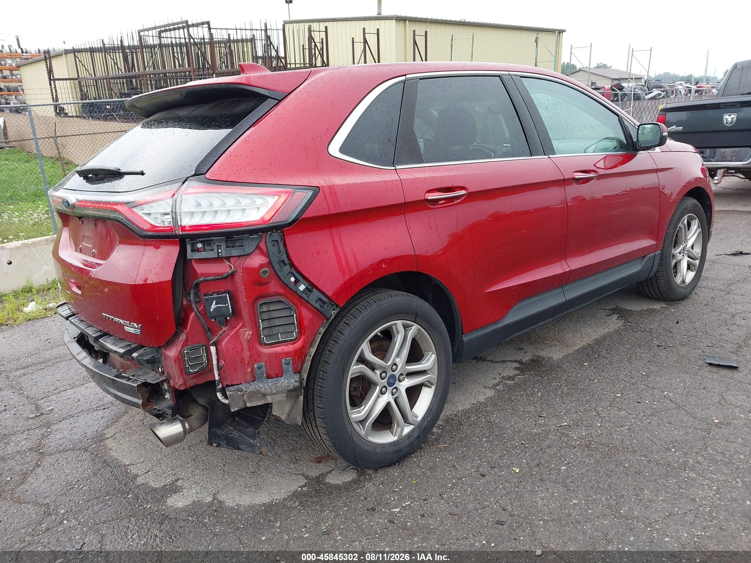 2015 Ford Edge Titanium Red vin: 2FMTK4K92FBC41569