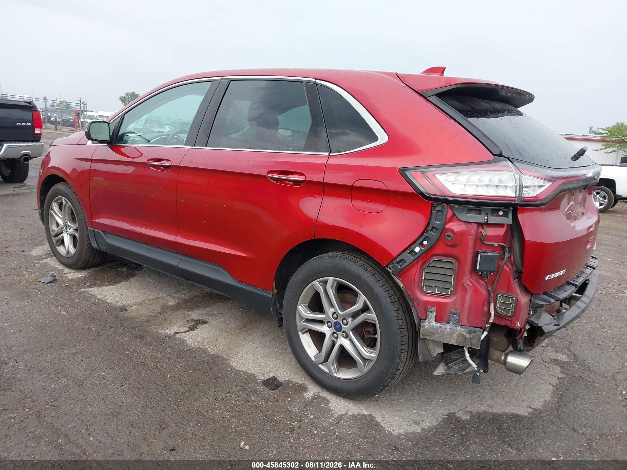 2015 Ford Edge Titanium Red vin: 2FMTK4K92FBC41569