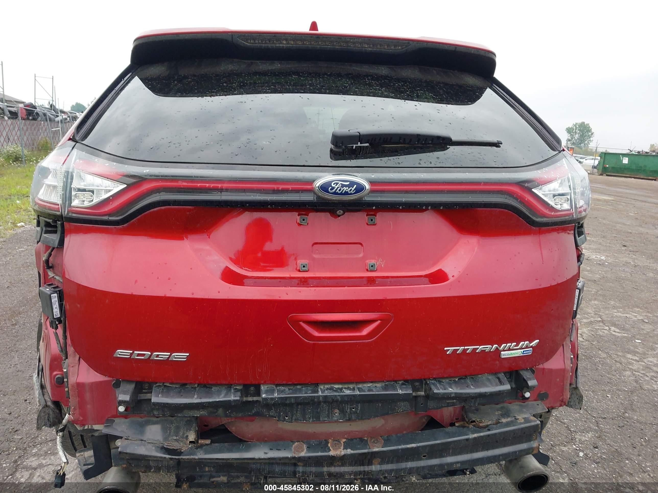 2015 Ford Edge Titanium Red vin: 2FMTK4K92FBC41569