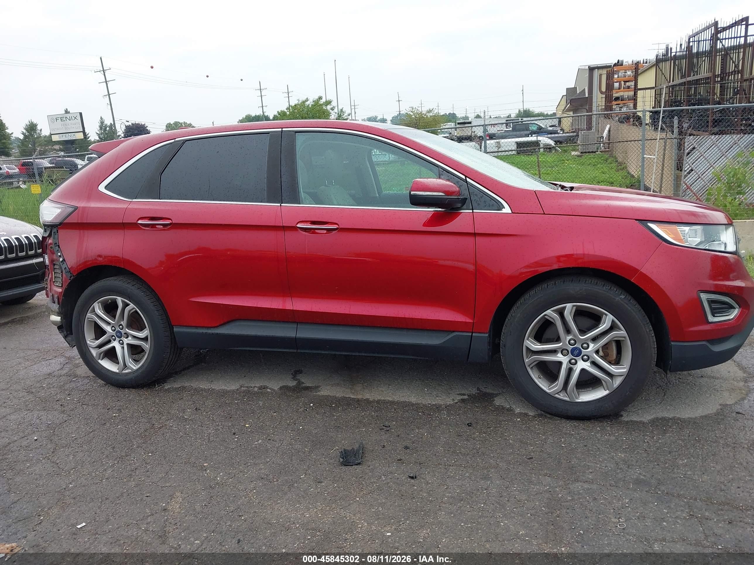 2015 Ford Edge Titanium Red vin: 2FMTK4K92FBC41569