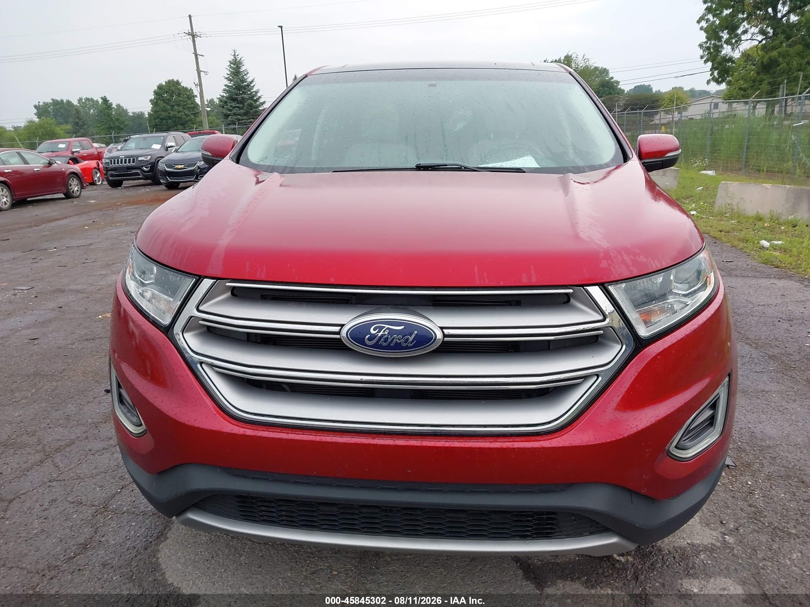 2015 Ford Edge Titanium Red vin: 2FMTK4K92FBC41569