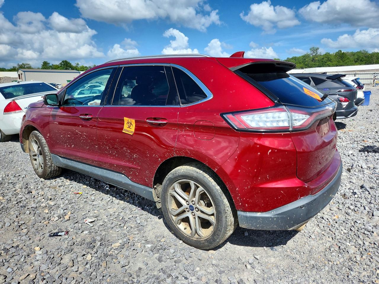 2015 Ford Edge Titanium Red vin: 2FMTK4K93FBB10313