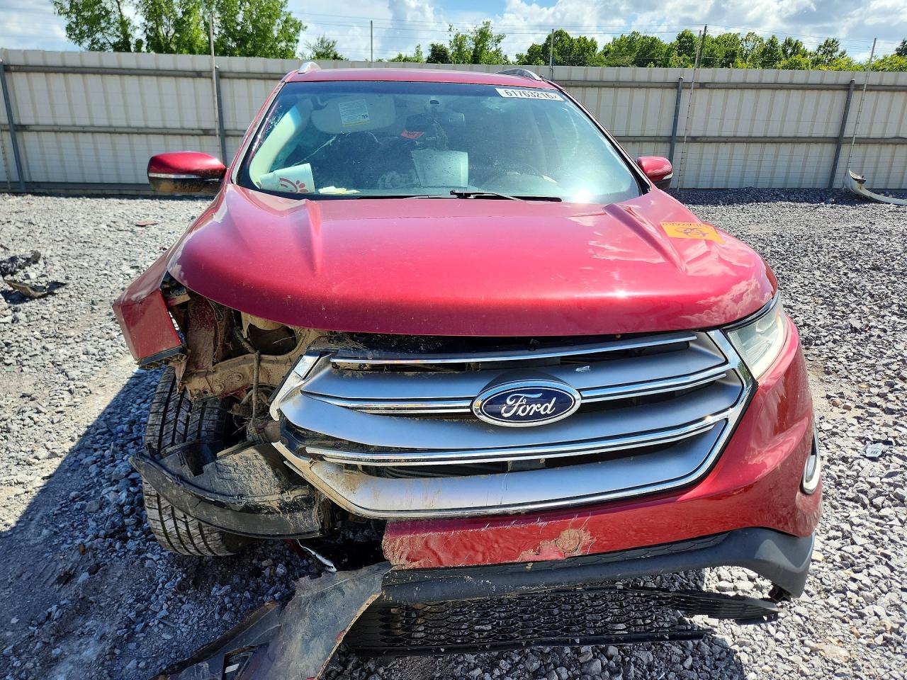 2015 Ford Edge Titanium Red vin: 2FMTK4K93FBB10313