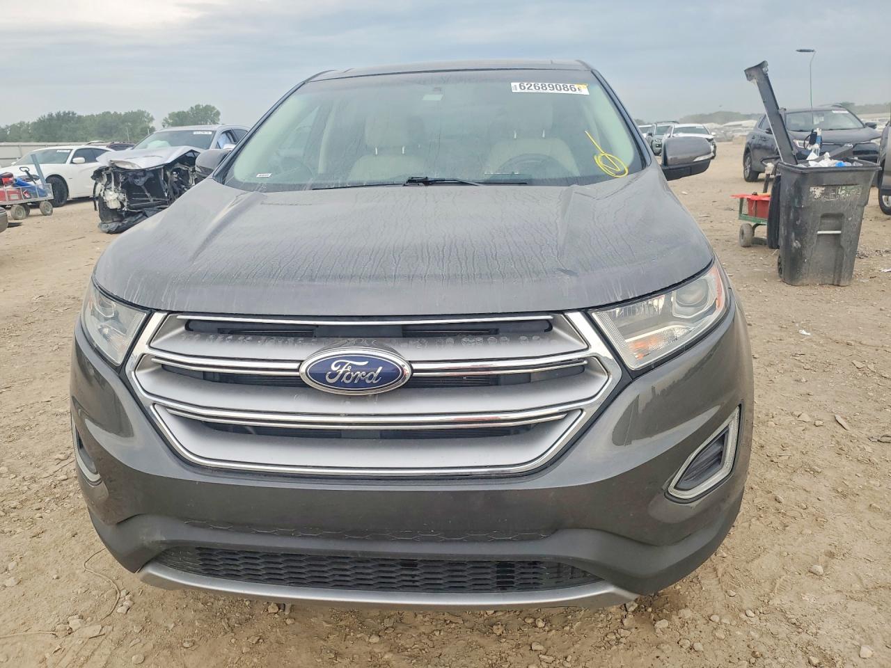 2015 Ford Edge Titanium Gray vin: 2FMTK4K93FBB13437