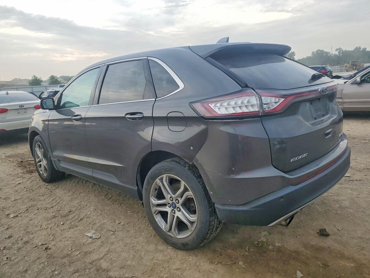 2015 Ford Edge Titanium Gray vin: 2FMTK4K93FBB13437