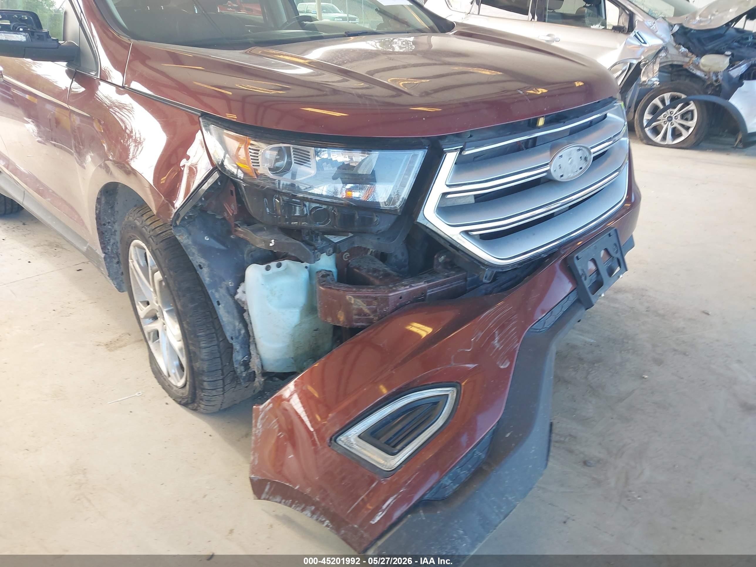 2015 Ford Edge Titanium Burgundy vin: 2FMTK4K93FBB17309