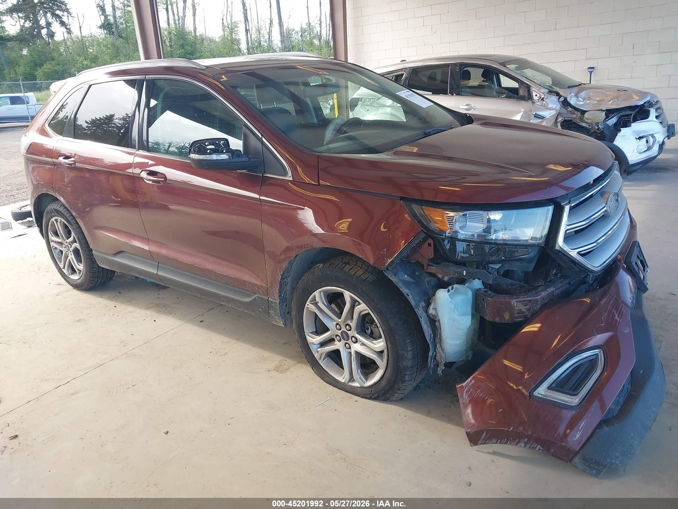 2015 Ford Edge Titanium Бордовый vin: 2FMTK4K93FBB17309