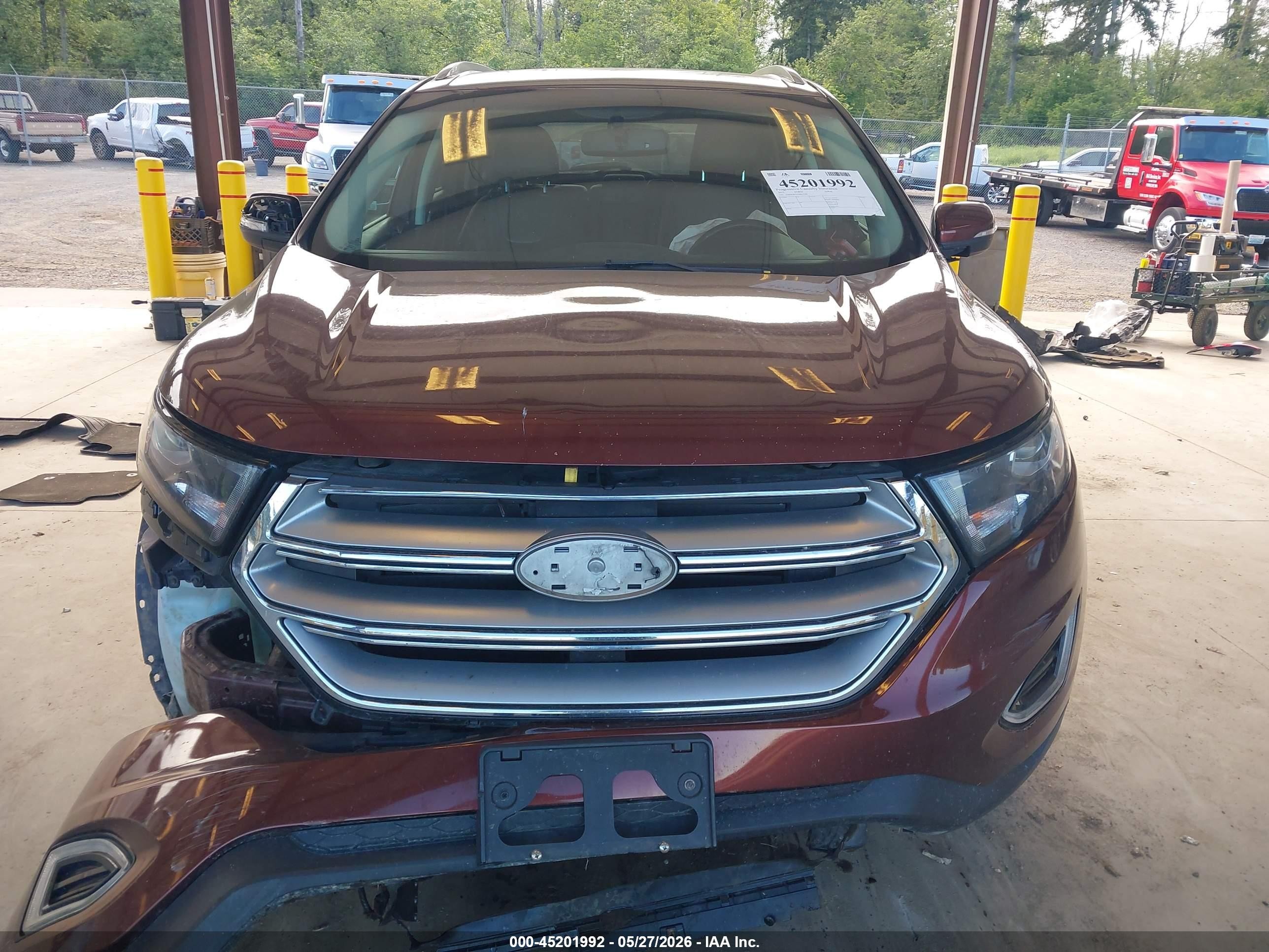 2015 Ford Edge Titanium Burgundy vin: 2FMTK4K93FBB17309