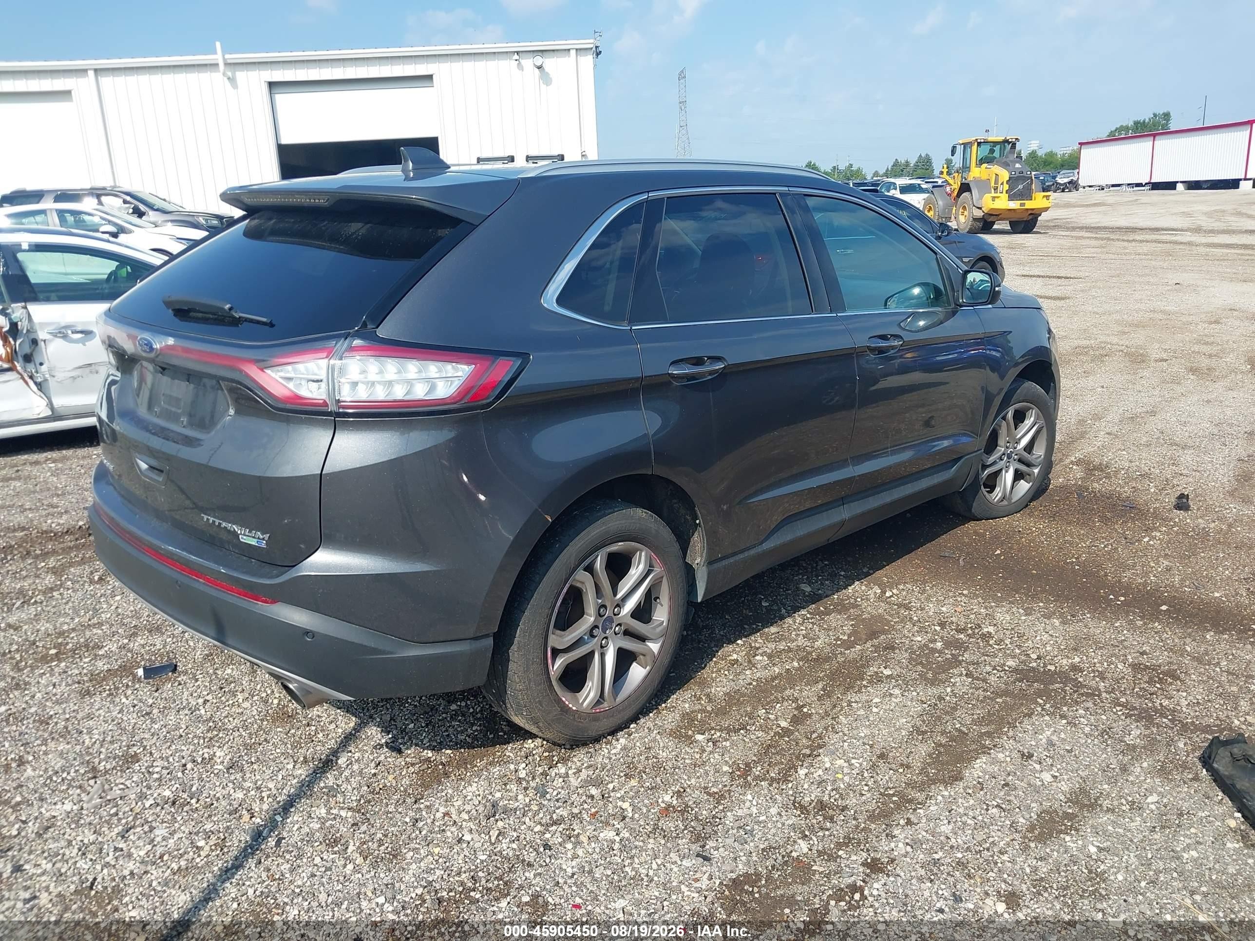 2015 Ford Edge Titanium Gray vin: 2FMTK4K93FBB50827