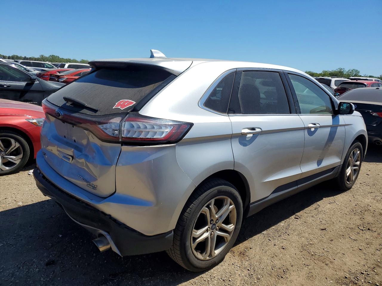 2015 Ford Edge Titanium Silver vin: 2FMTK4K93FBB52478