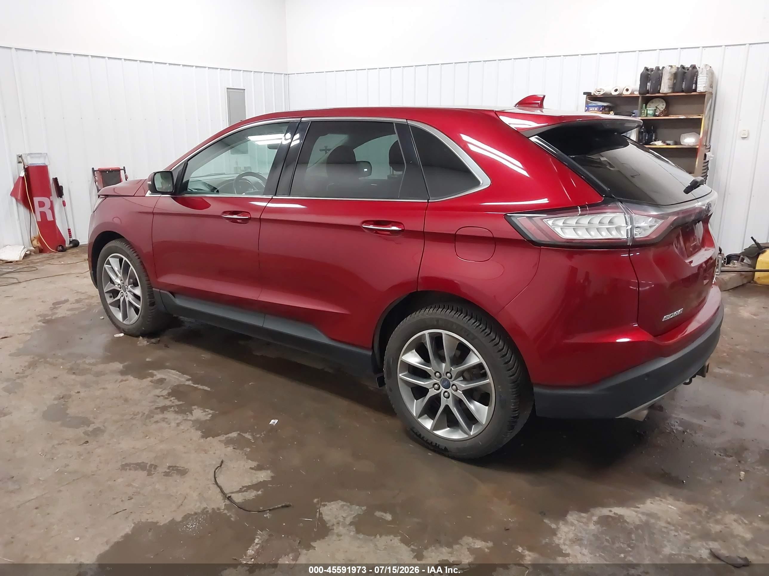 2015 Ford Edge Titanium Red vin: 2FMTK4K93FBC07401