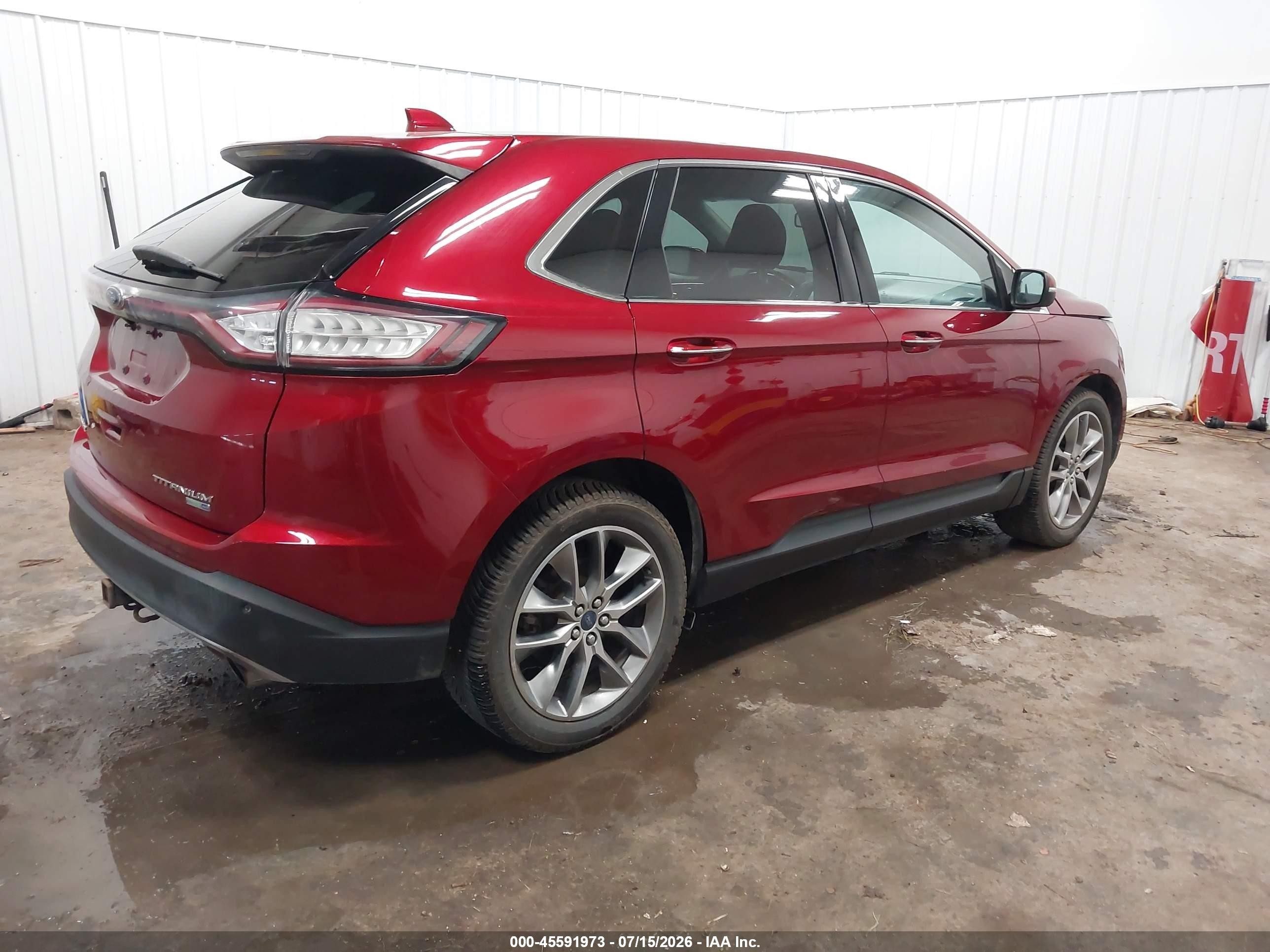 2015 Ford Edge Titanium Red vin: 2FMTK4K93FBC07401