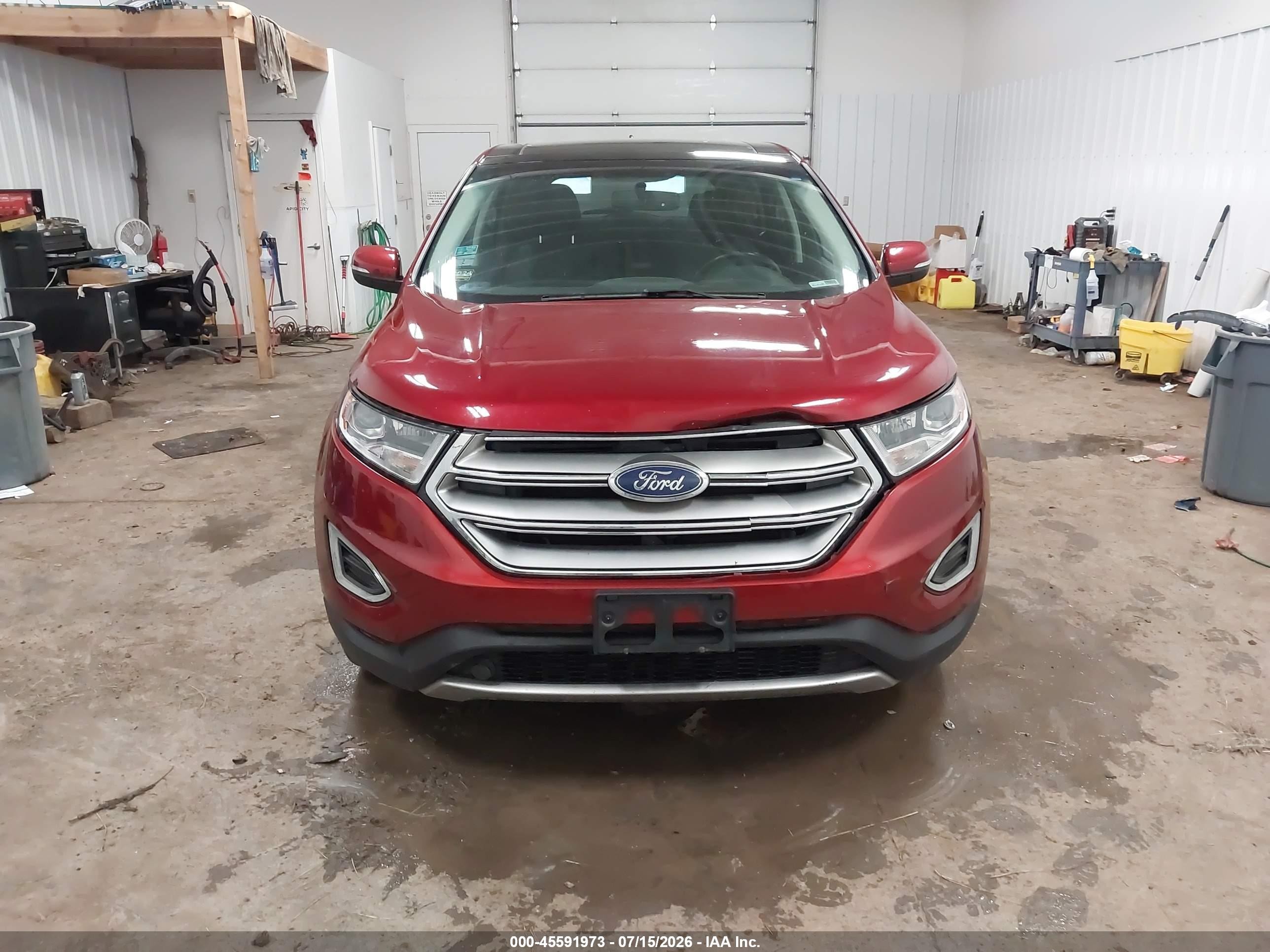2015 Ford Edge Titanium Red vin: 2FMTK4K93FBC07401