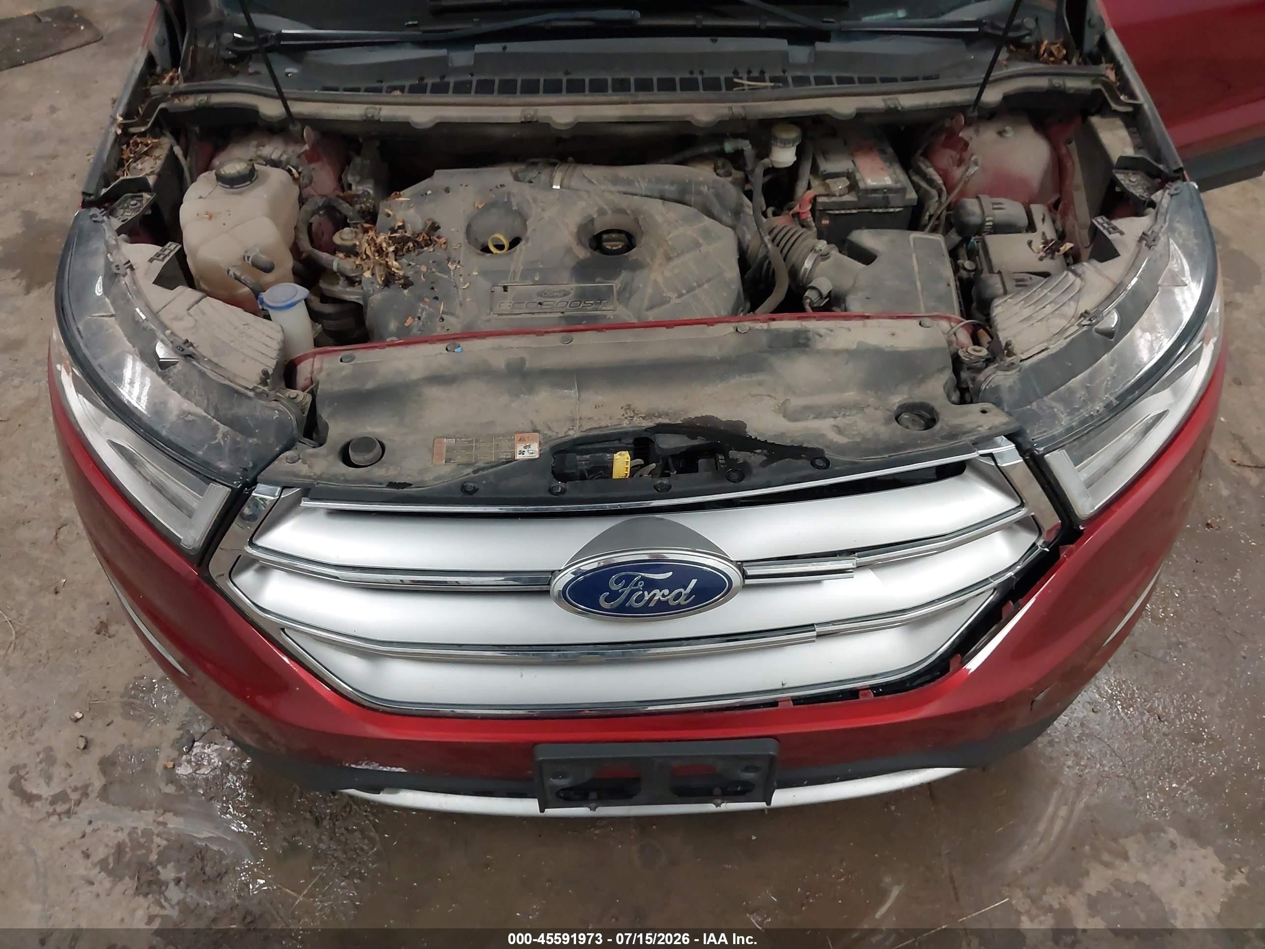 2015 Ford Edge Titanium Red vin: 2FMTK4K93FBC07401