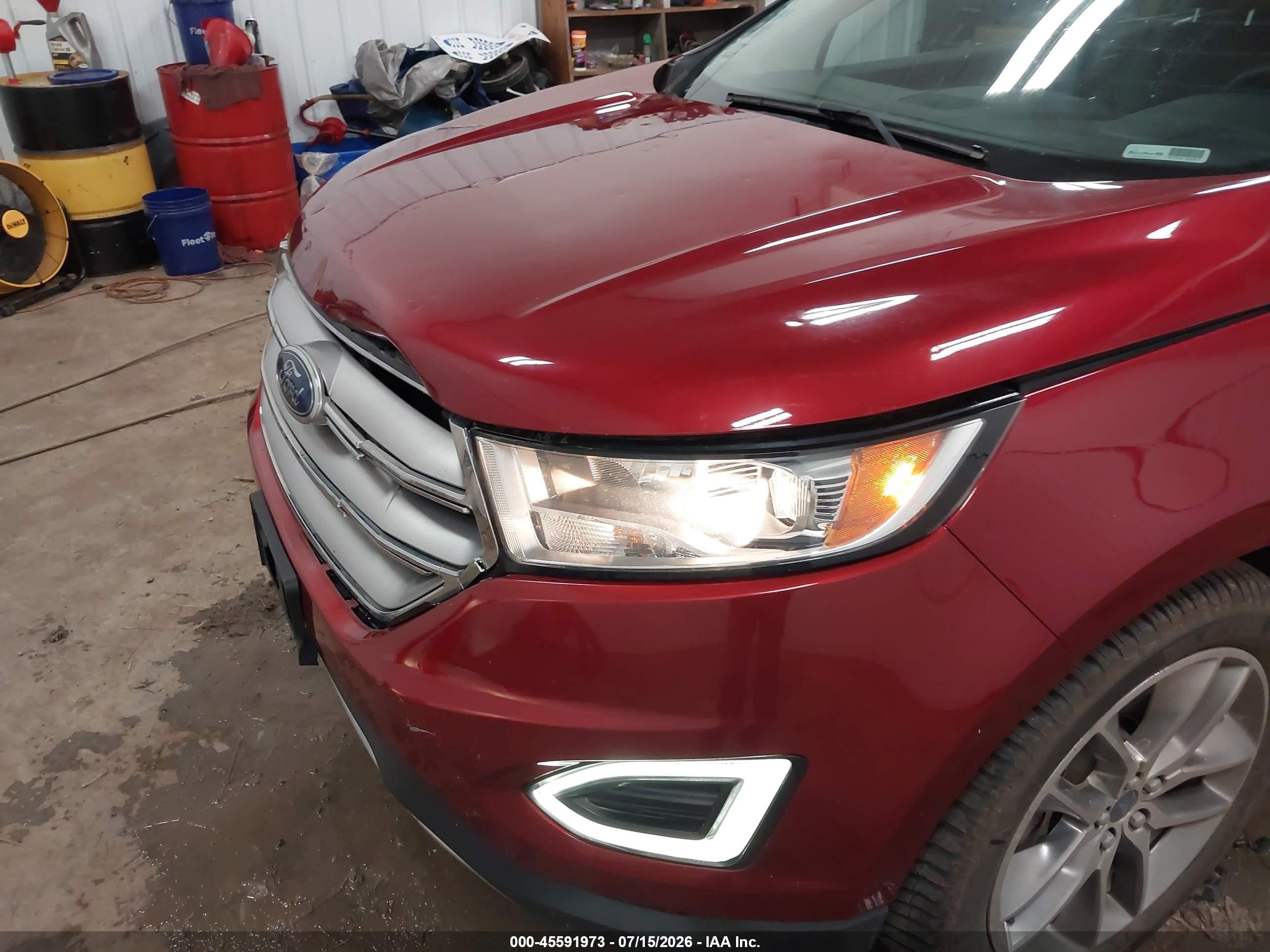 2015 Ford Edge Titanium Red vin: 2FMTK4K93FBC07401