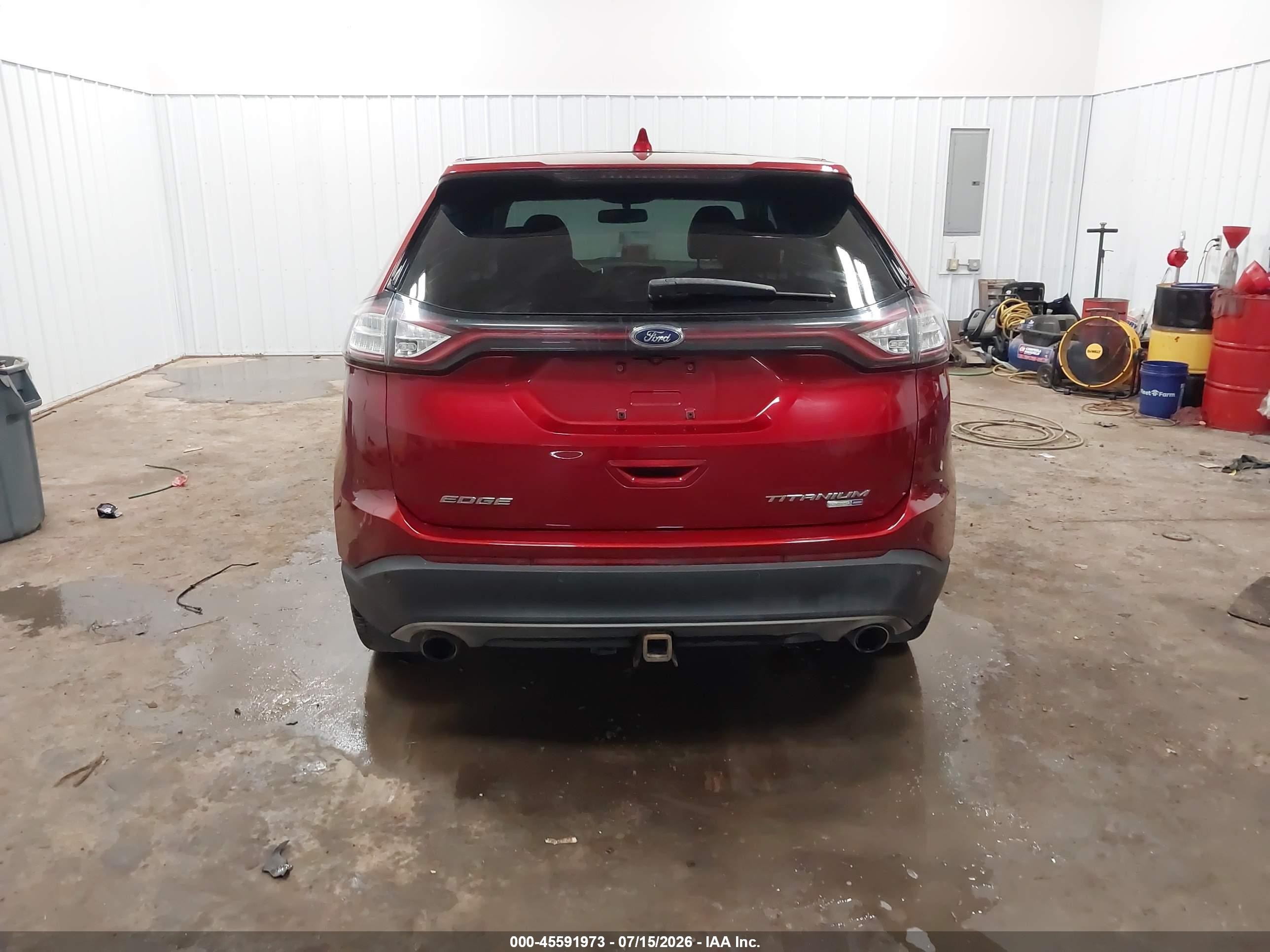 2015 Ford Edge Titanium Red vin: 2FMTK4K93FBC07401