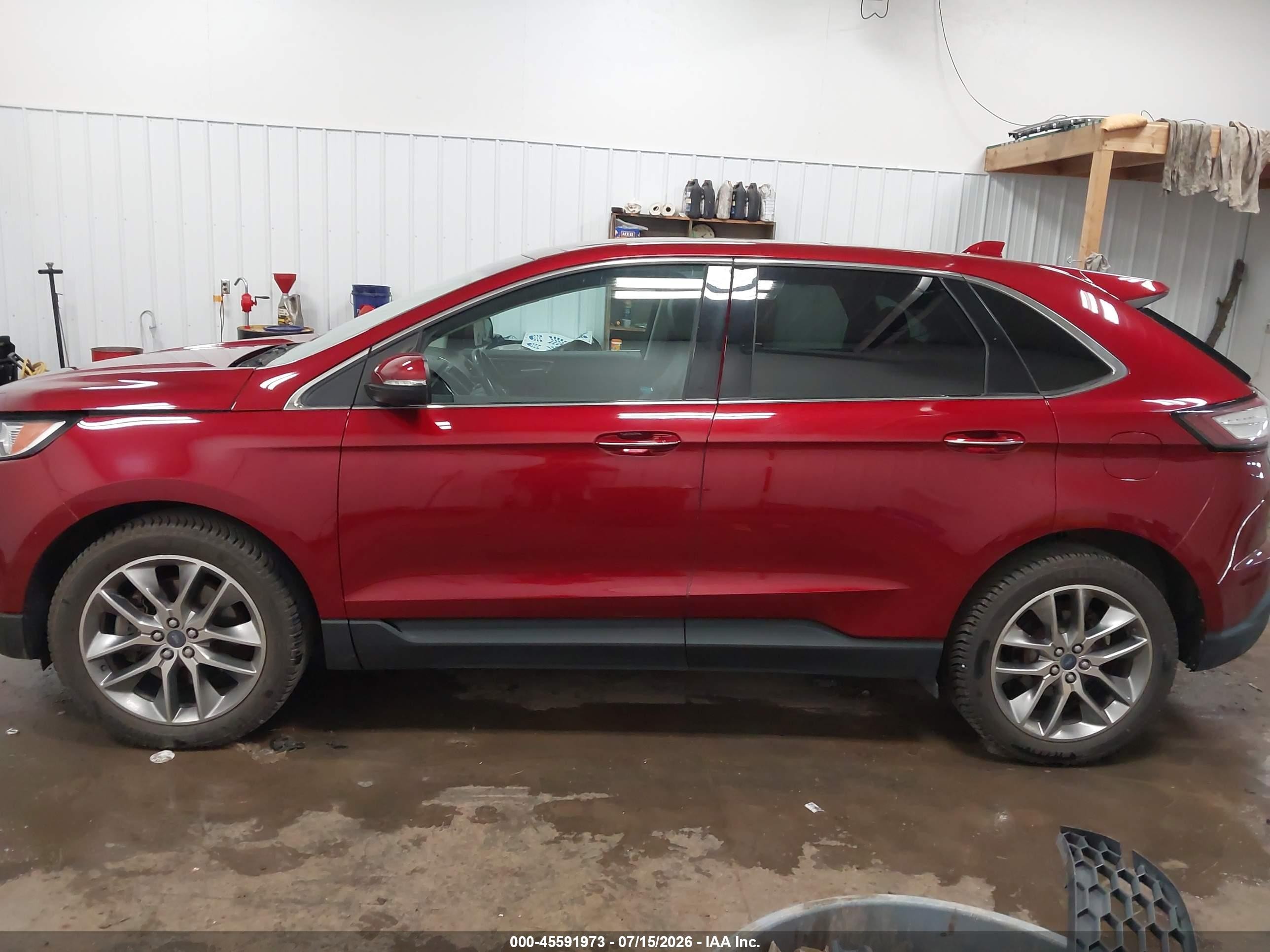 2015 Ford Edge Titanium Red vin: 2FMTK4K93FBC07401