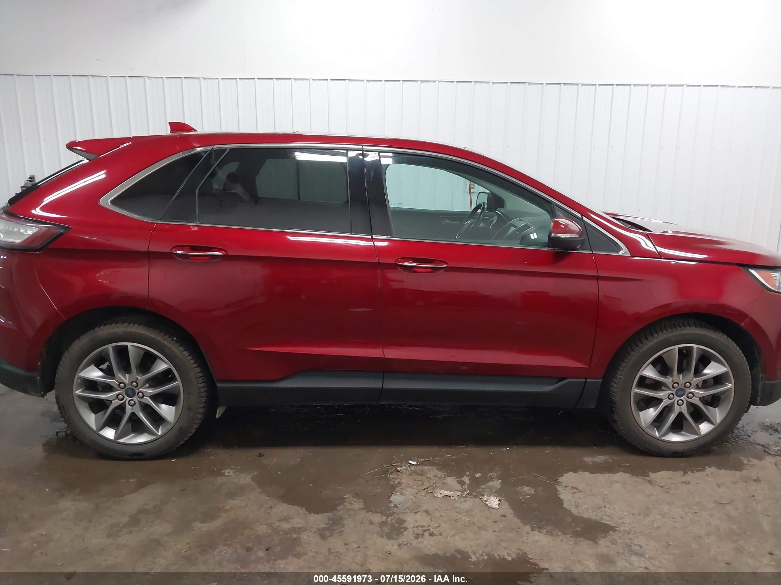 2015 Ford Edge Titanium Red vin: 2FMTK4K93FBC07401