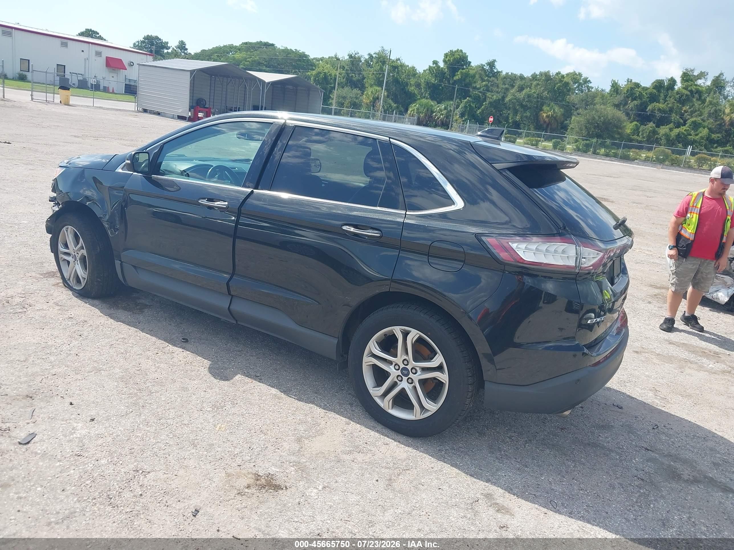 2015 Ford Edge Titanium Black vin: 2FMTK4K94FBB47970