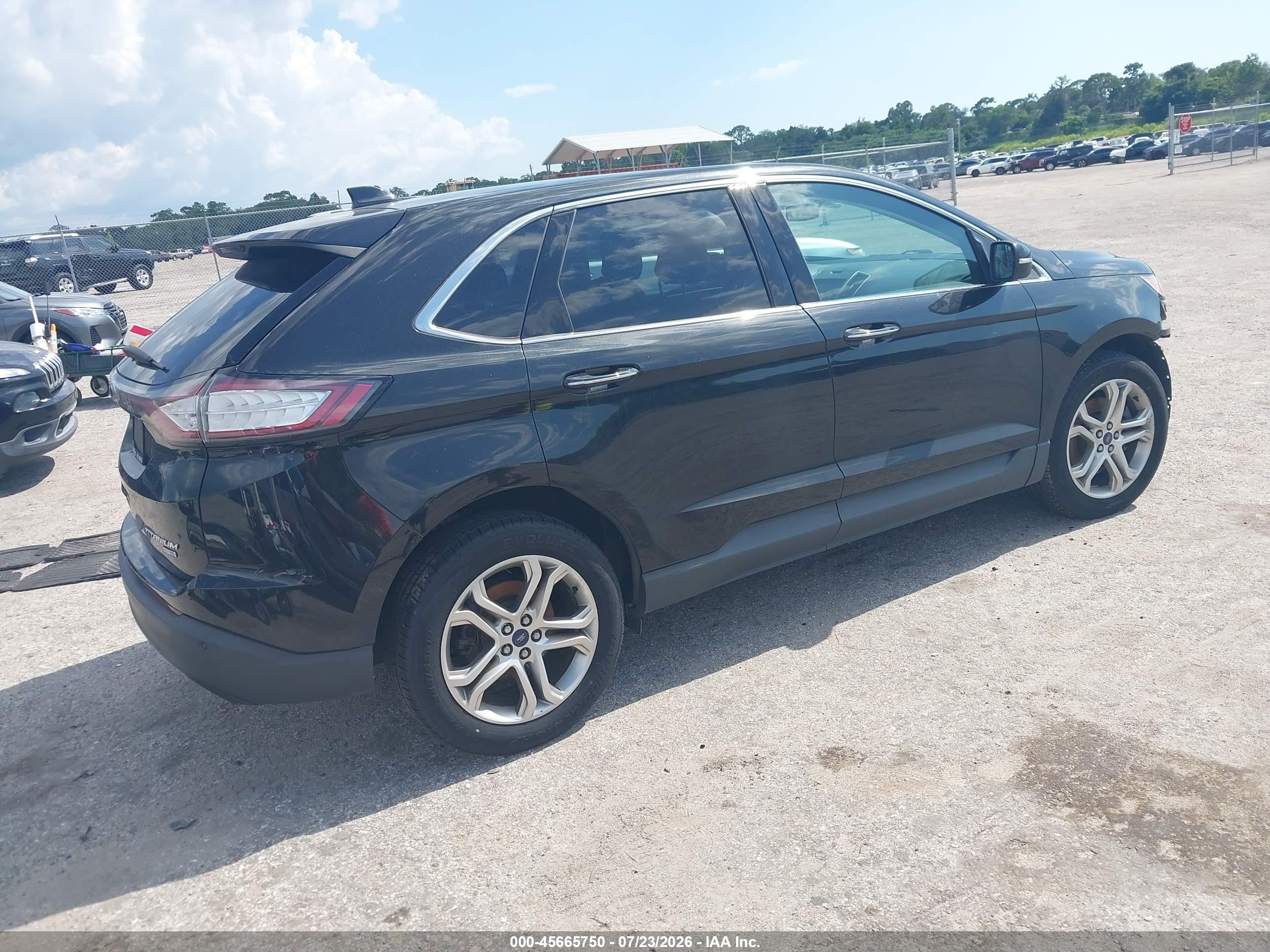 2015 Ford Edge Titanium Black vin: 2FMTK4K94FBB47970