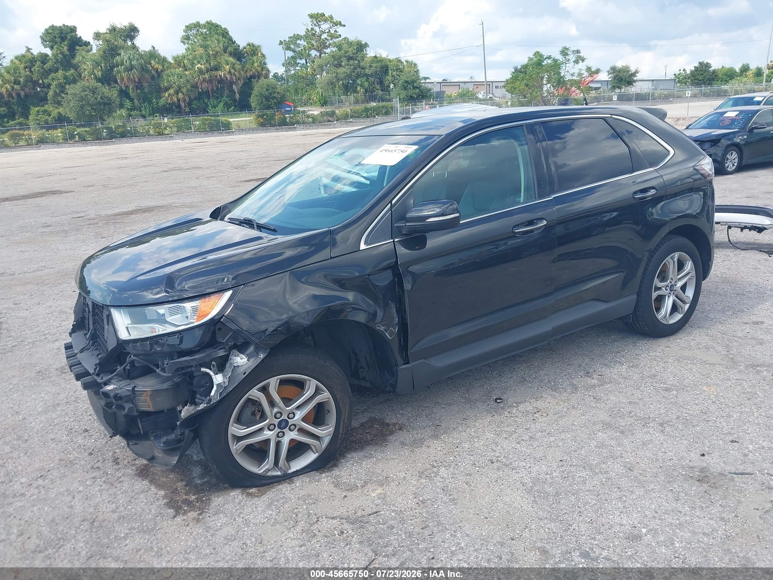 2015 Ford Edge Titanium Black vin: 2FMTK4K94FBB47970