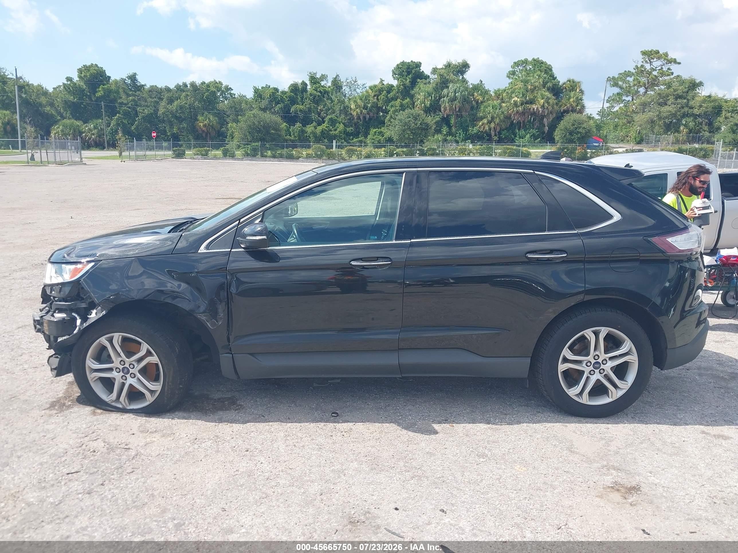 2015 Ford Edge Titanium Black vin: 2FMTK4K94FBB47970