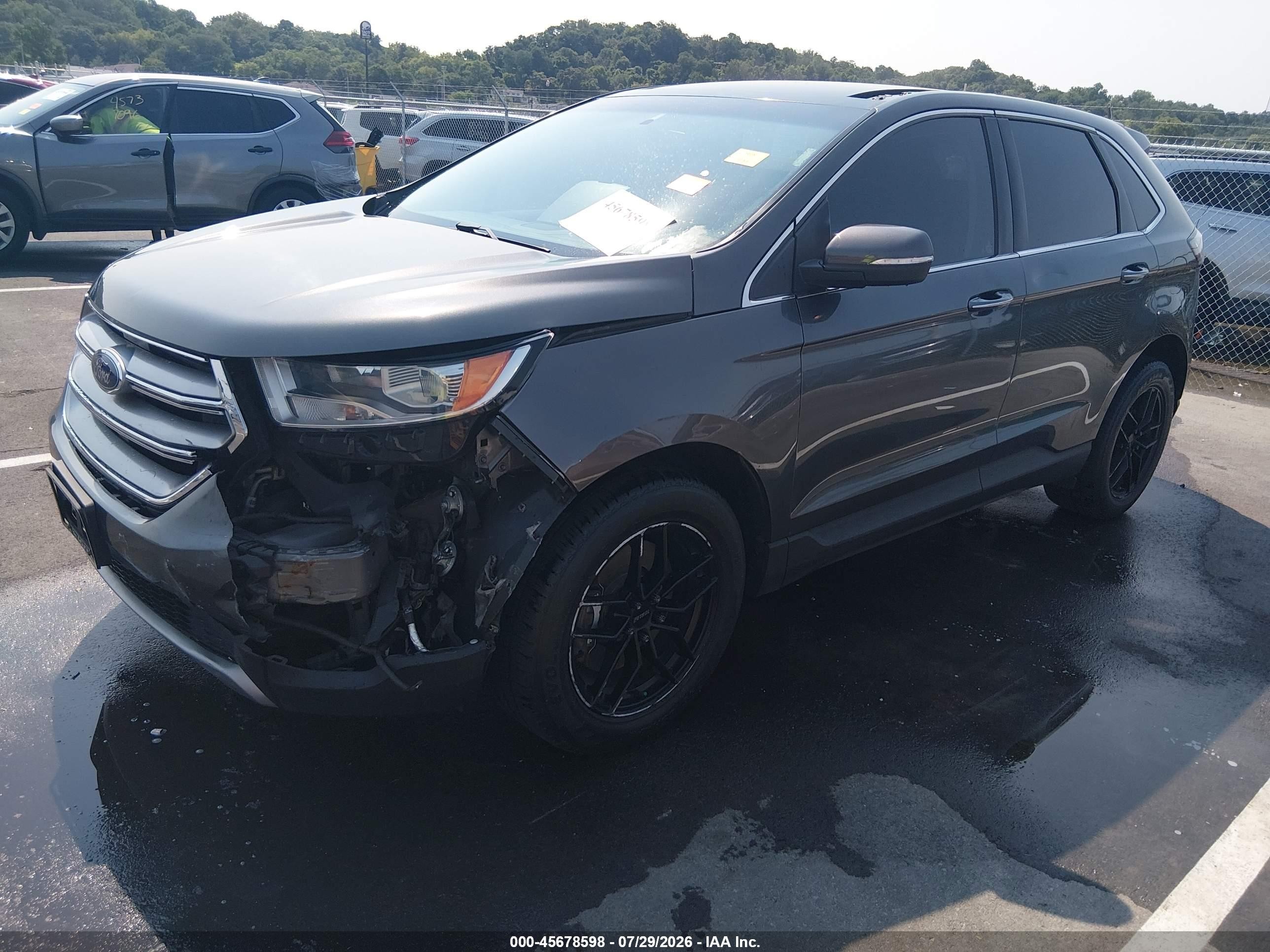 2015 Ford Edge Titanium Gray vin: 2FMTK4K94FBB84291