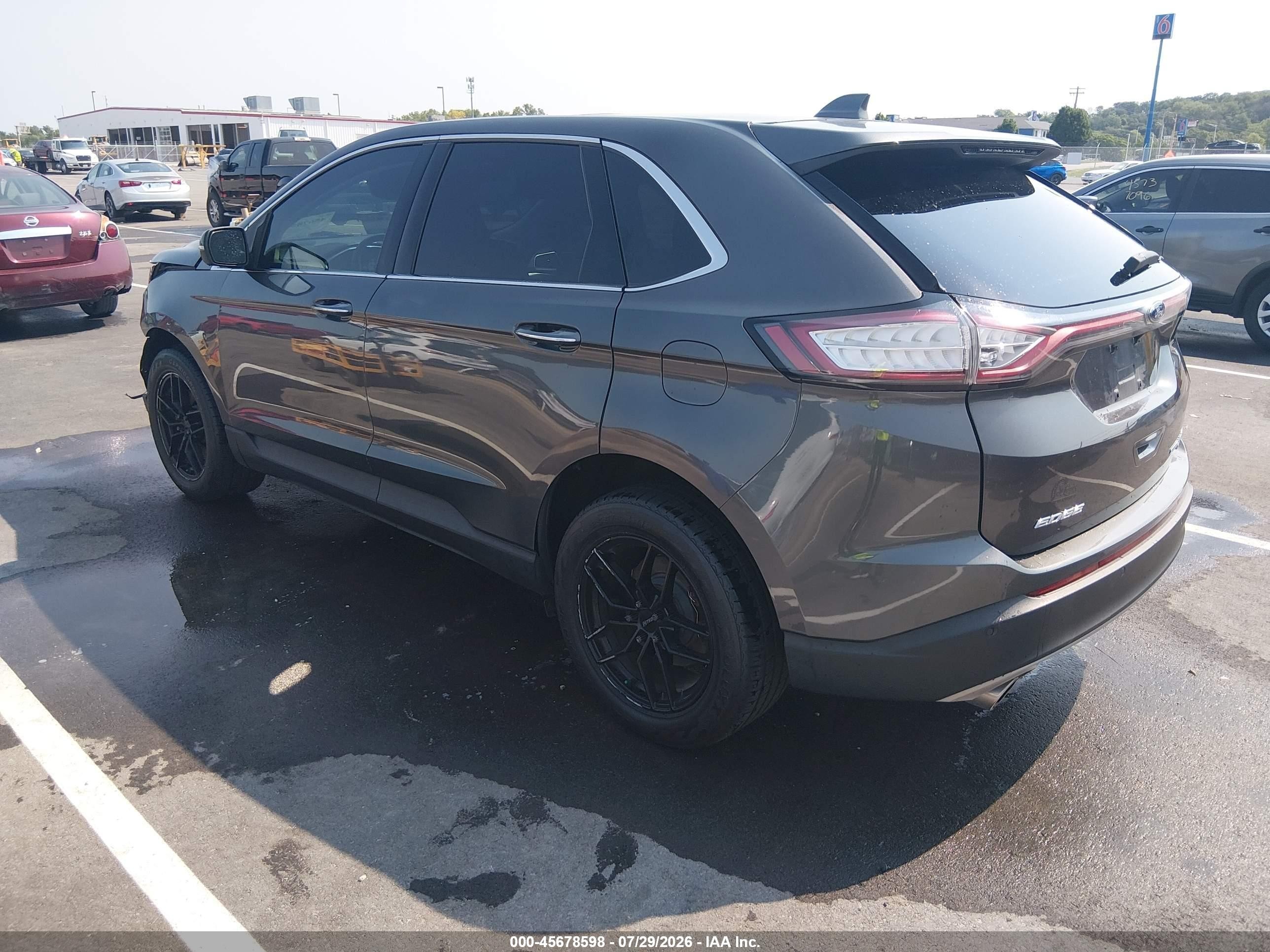 2015 Ford Edge Titanium Gray vin: 2FMTK4K94FBB84291