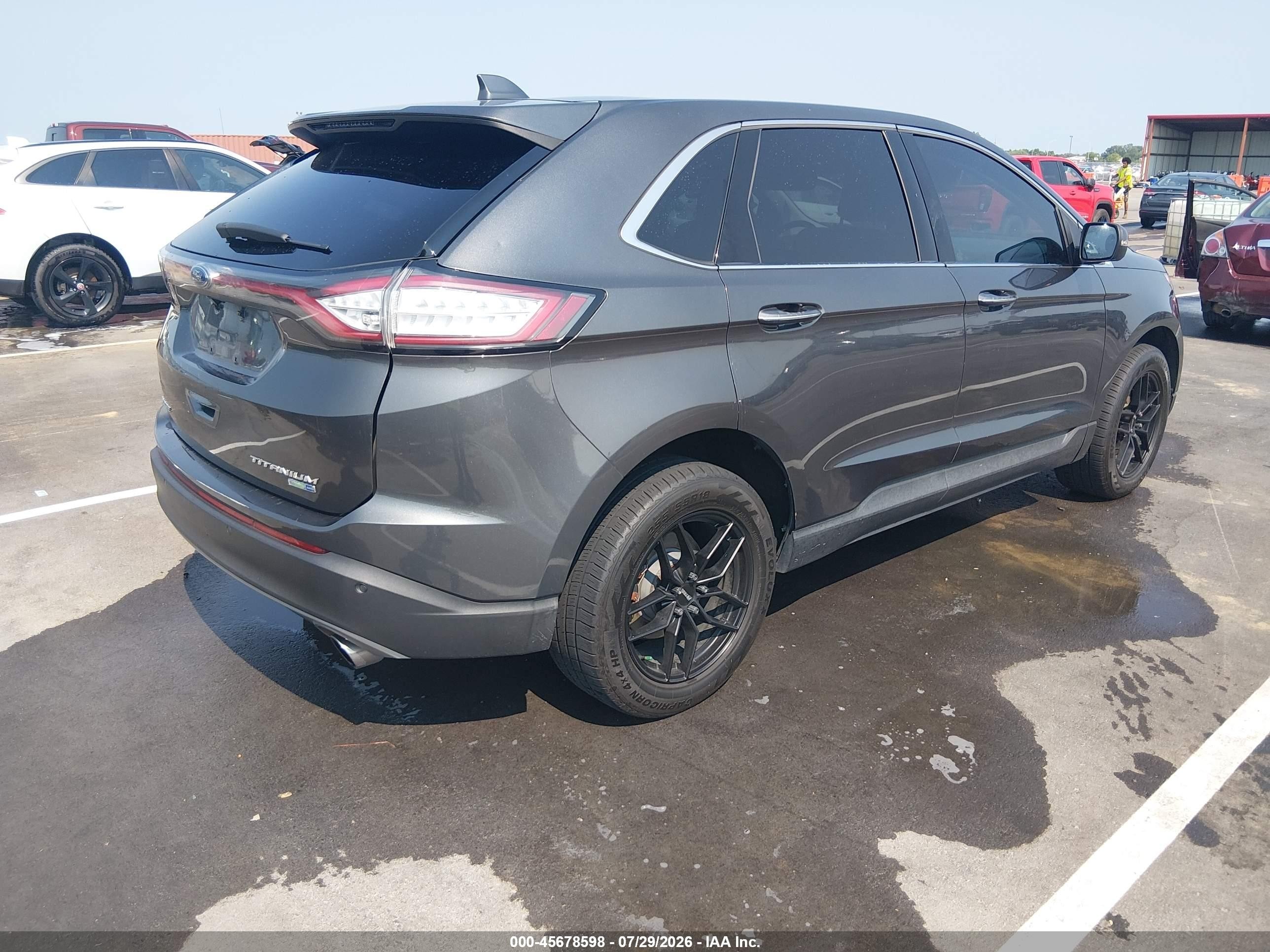 2015 Ford Edge Titanium Gray vin: 2FMTK4K94FBB84291