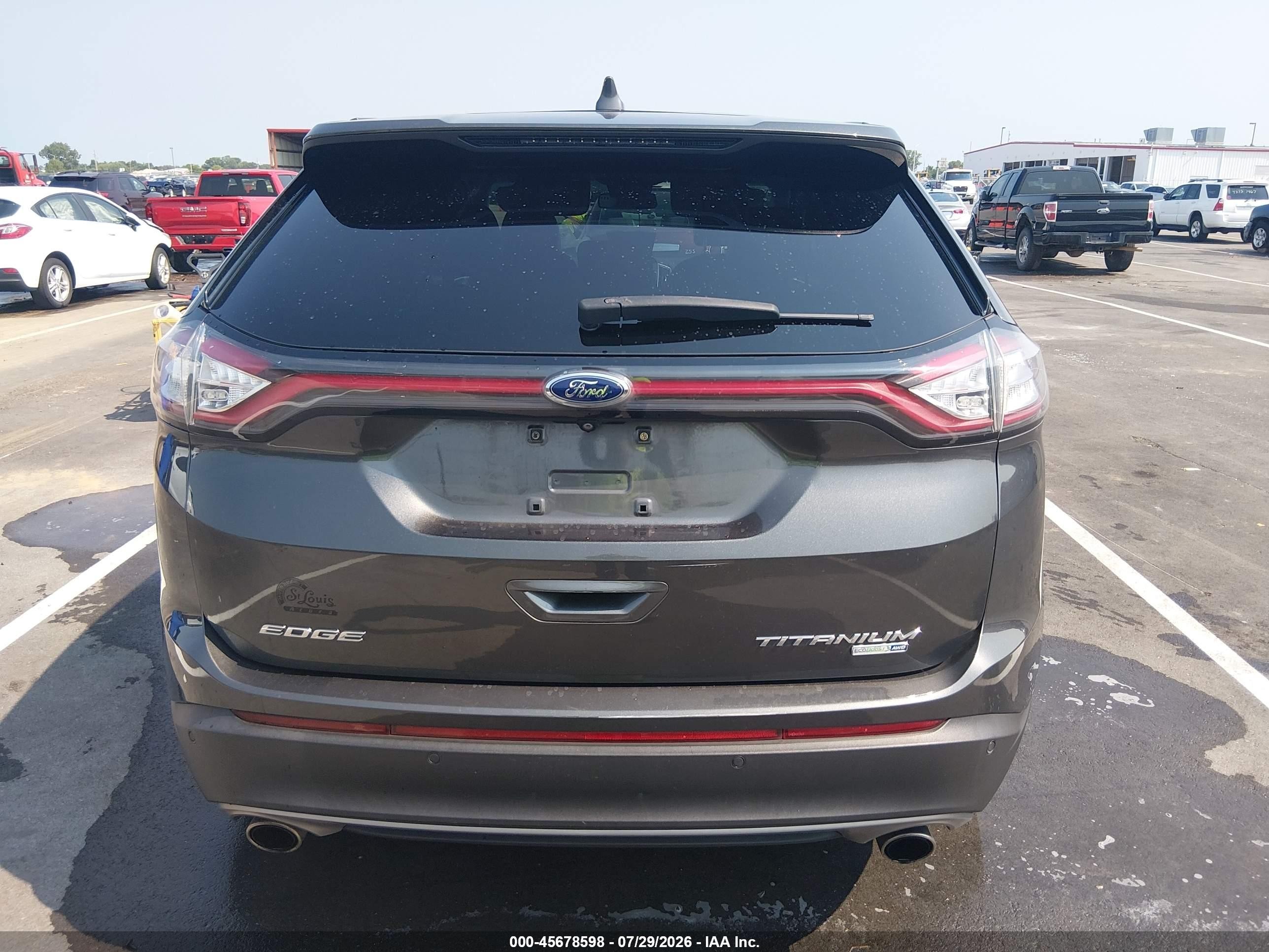 2015 Ford Edge Titanium Gray vin: 2FMTK4K94FBB84291
