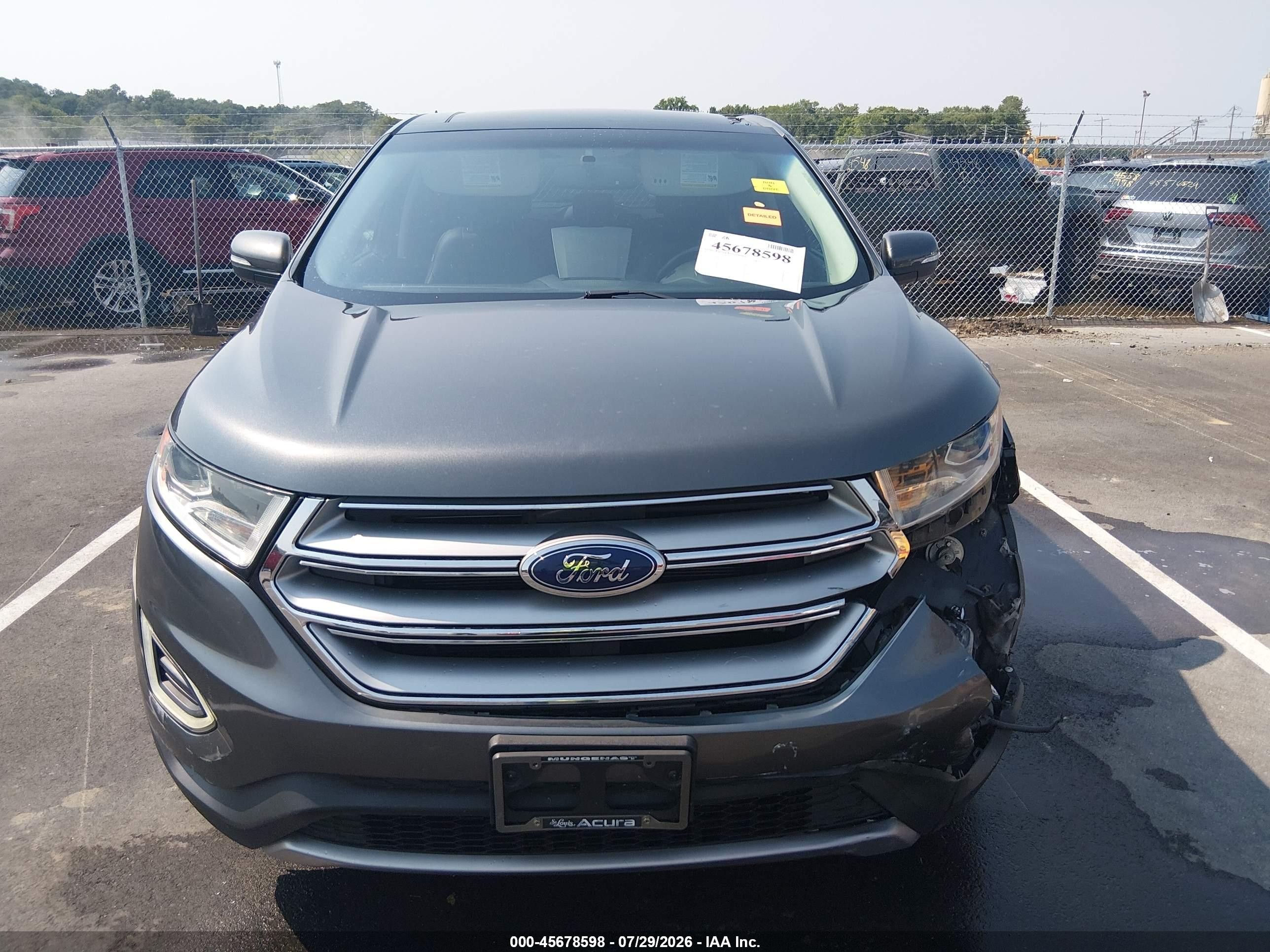 2015 Ford Edge Titanium Gray vin: 2FMTK4K94FBB84291