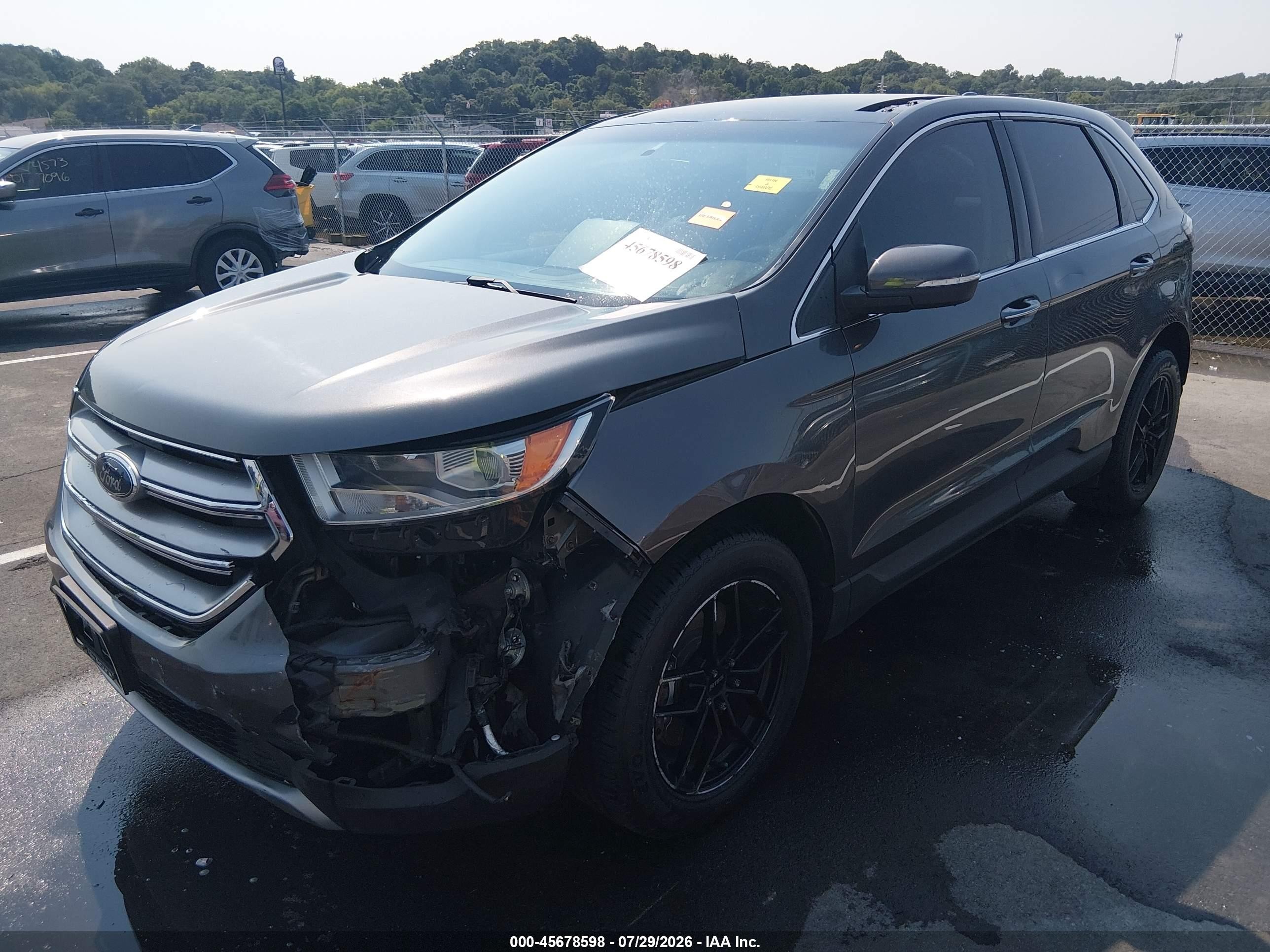 2015 Ford Edge Titanium Gray vin: 2FMTK4K94FBB84291