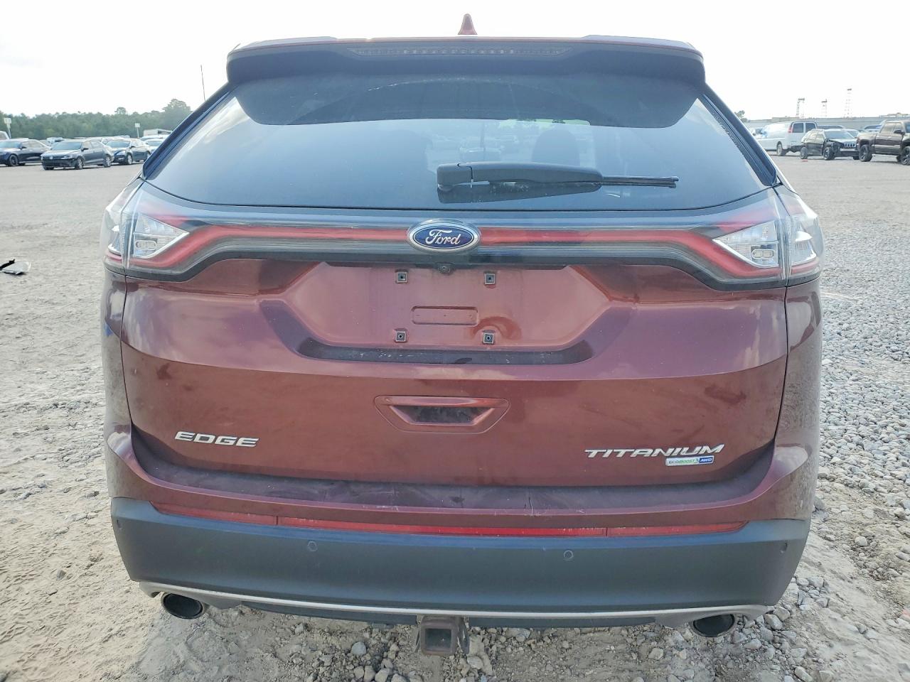 2015 Ford Edge Titanium Maroon vin: 2FMTK4K94FBB96795