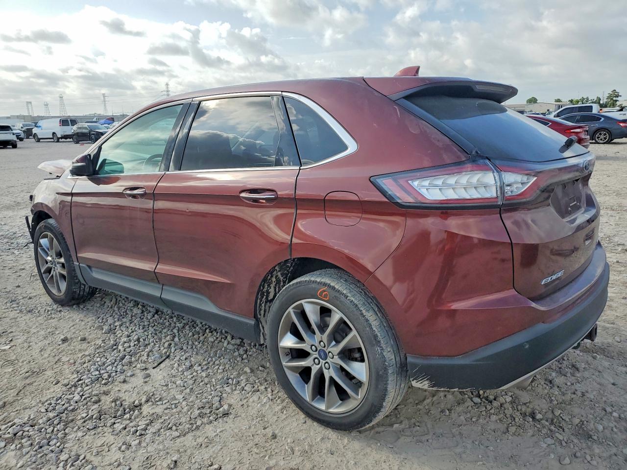 2015 Ford Edge Titanium Maroon vin: 2FMTK4K94FBB96795