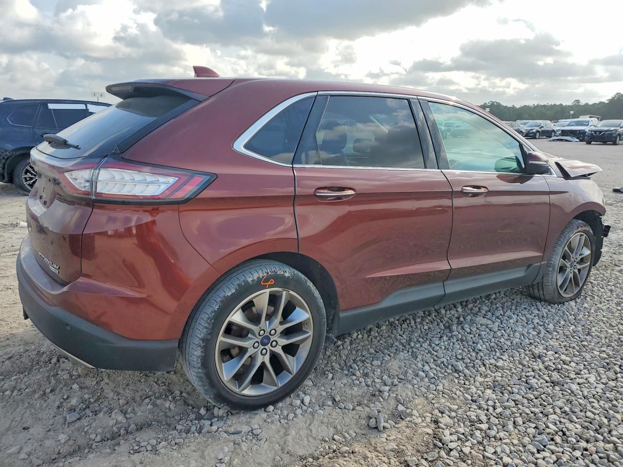 2015 Ford Edge Titanium Maroon vin: 2FMTK4K94FBB96795