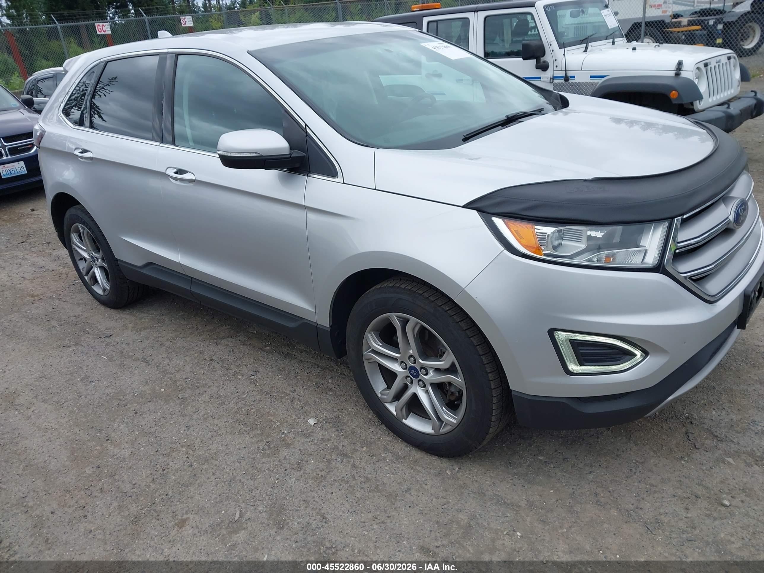 2015 Ford Edge Titanium Silver vin: 2FMTK4K95FBB23290