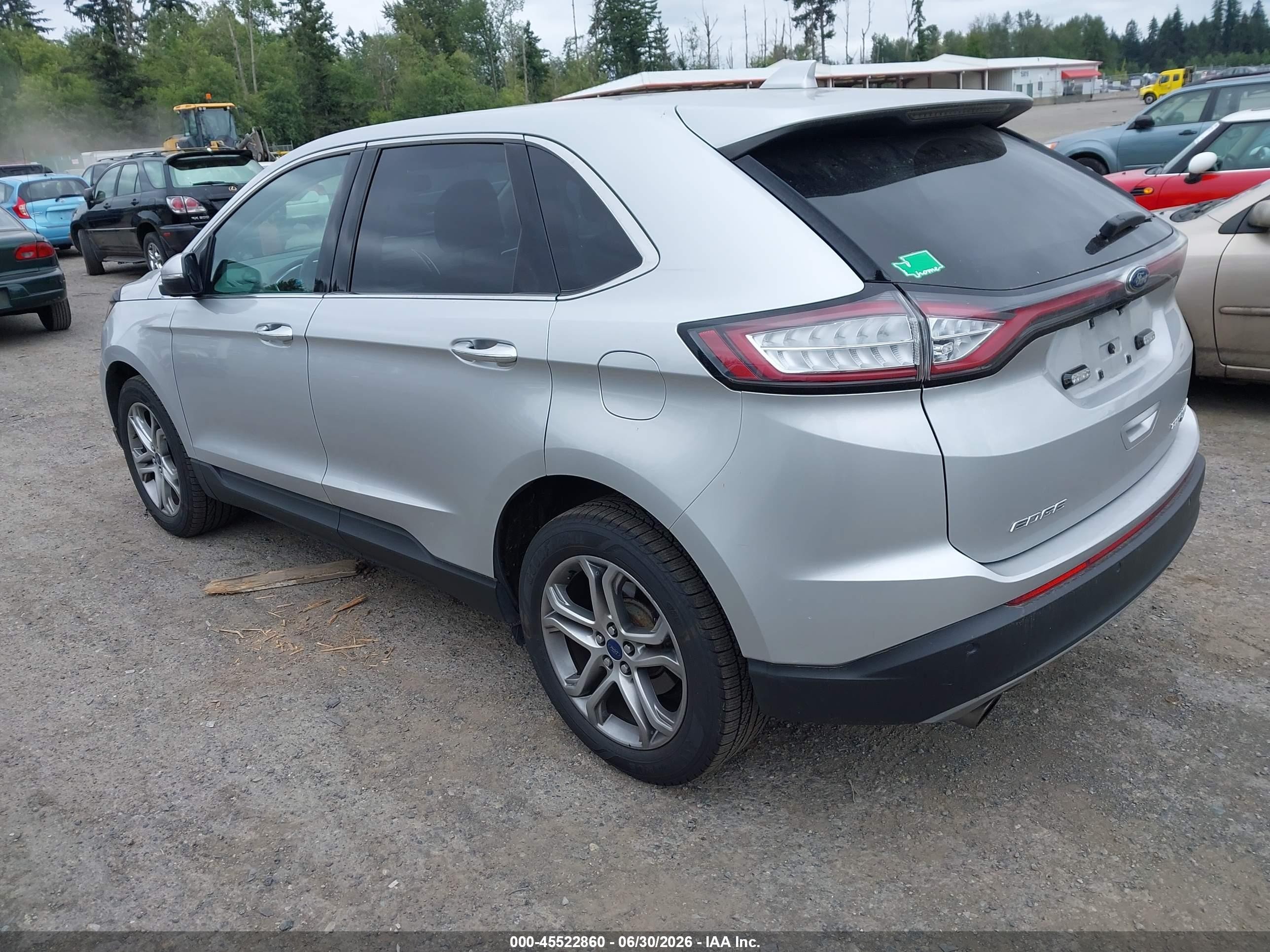 2015 Ford Edge Titanium Silver vin: 2FMTK4K95FBB23290