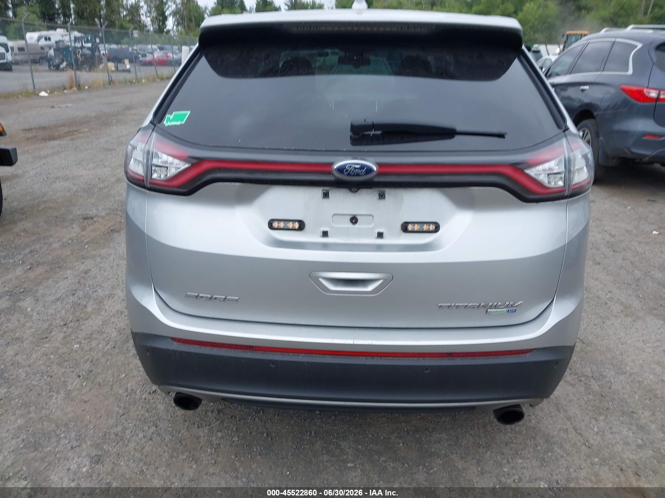 2015 Ford Edge Titanium Silver vin: 2FMTK4K95FBB23290