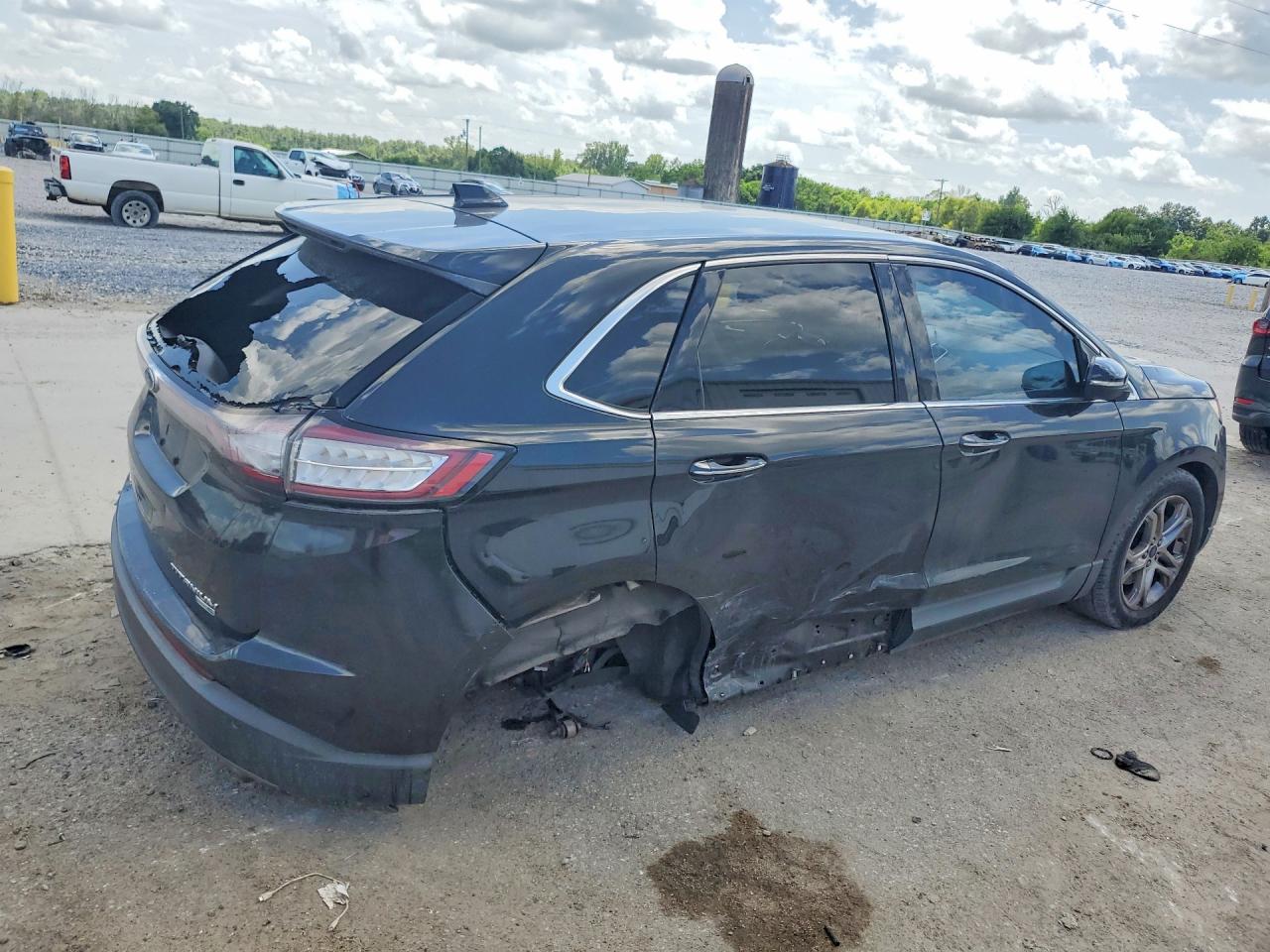 2015 Ford Edge Titanium Черный vin: 2FMTK4K95FBB56399