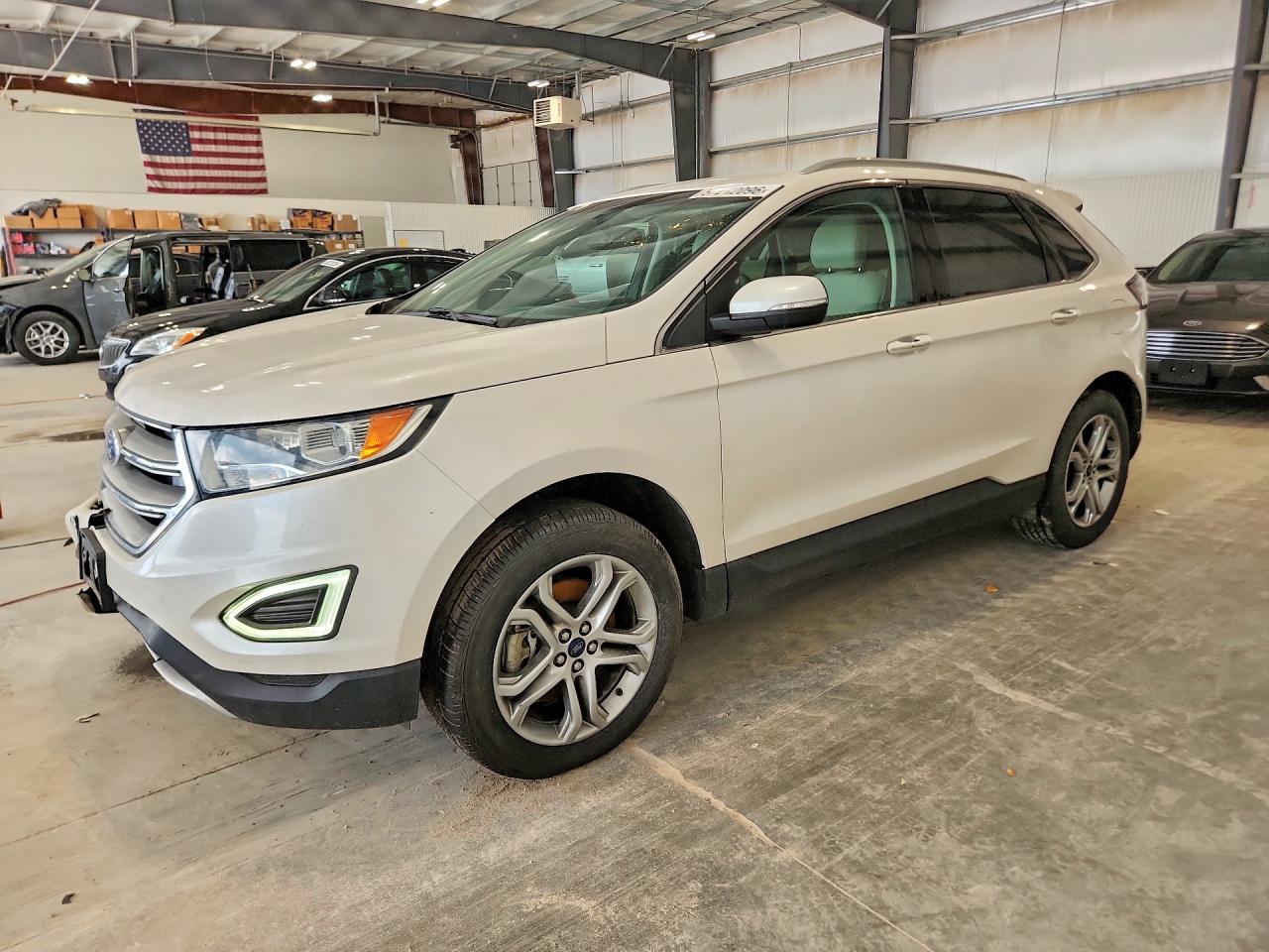 2015 Ford Edge Titanium White vin: 2FMTK4K96FBB35304