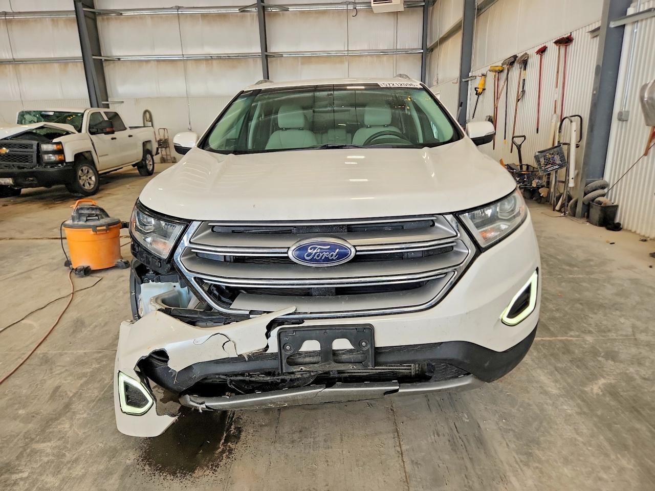 2015 Ford Edge Titanium White vin: 2FMTK4K96FBB35304