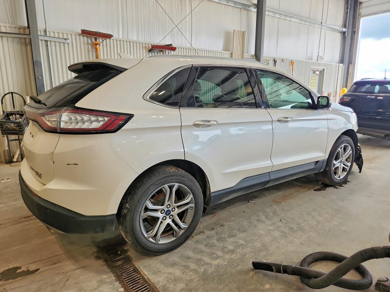 2015 Ford Edge Titanium White vin: 2FMTK4K96FBB35304