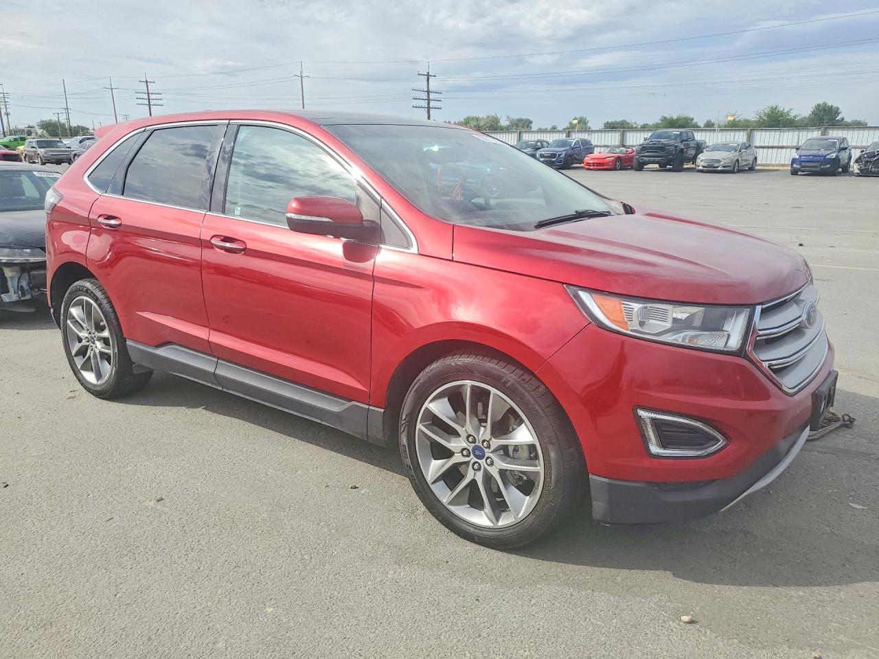 2015 Ford Edge Titanium Red vin: 2FMTK4K96FBB50174