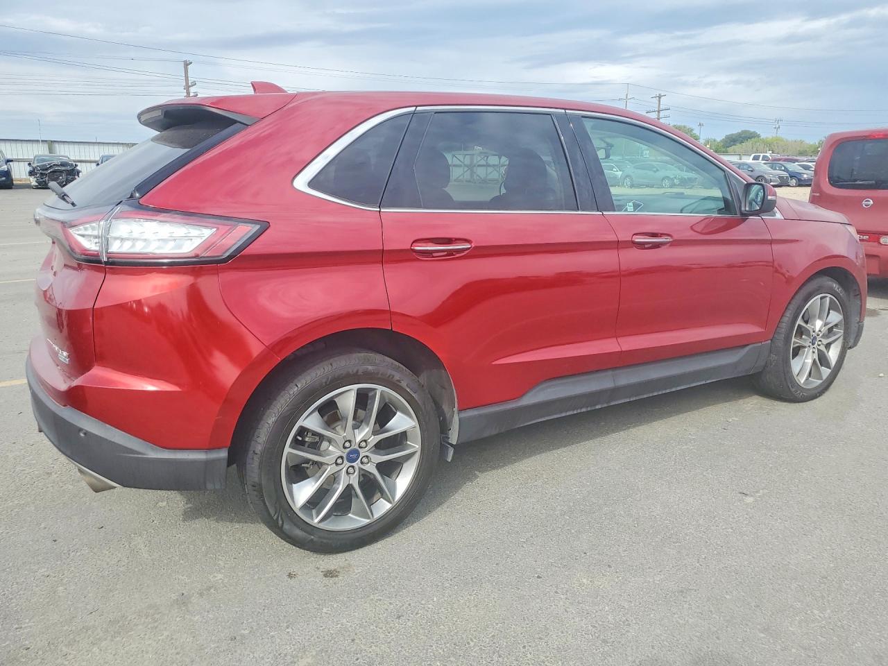 2015 Ford Edge Titanium Red vin: 2FMTK4K96FBB50174