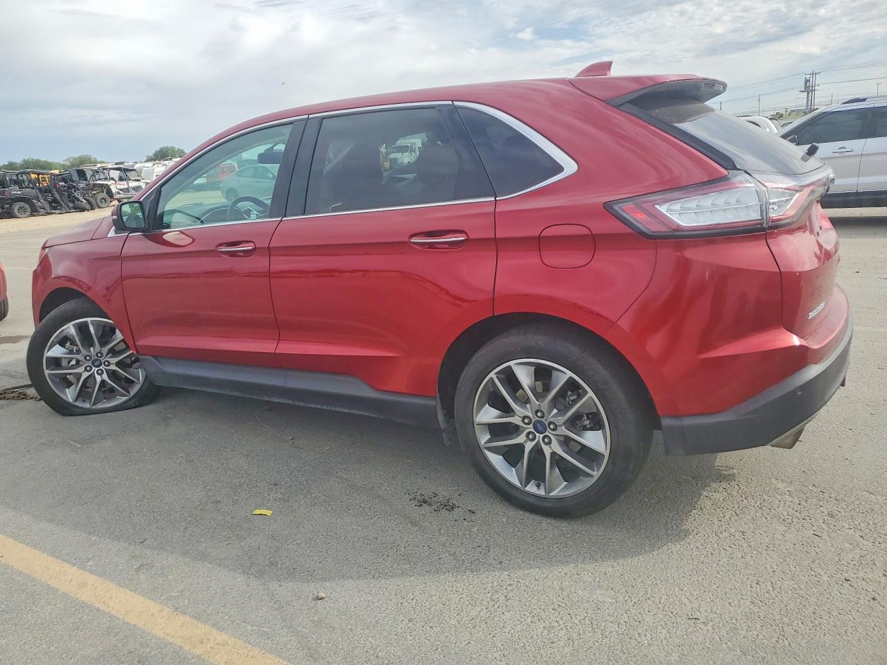 2015 Ford Edge Titanium Red vin: 2FMTK4K96FBB50174