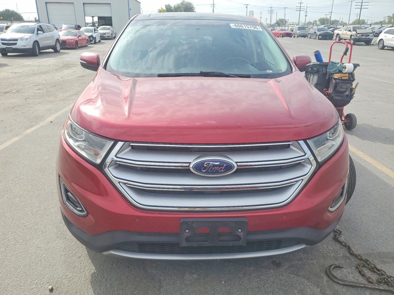 2015 Ford Edge Titanium Red vin: 2FMTK4K96FBB50174