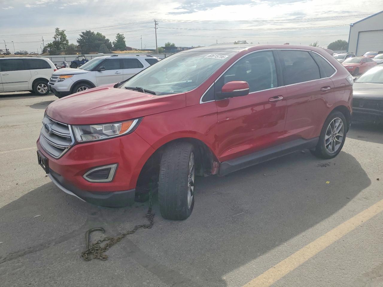 2015 Ford Edge Titanium Red vin: 2FMTK4K96FBB50174