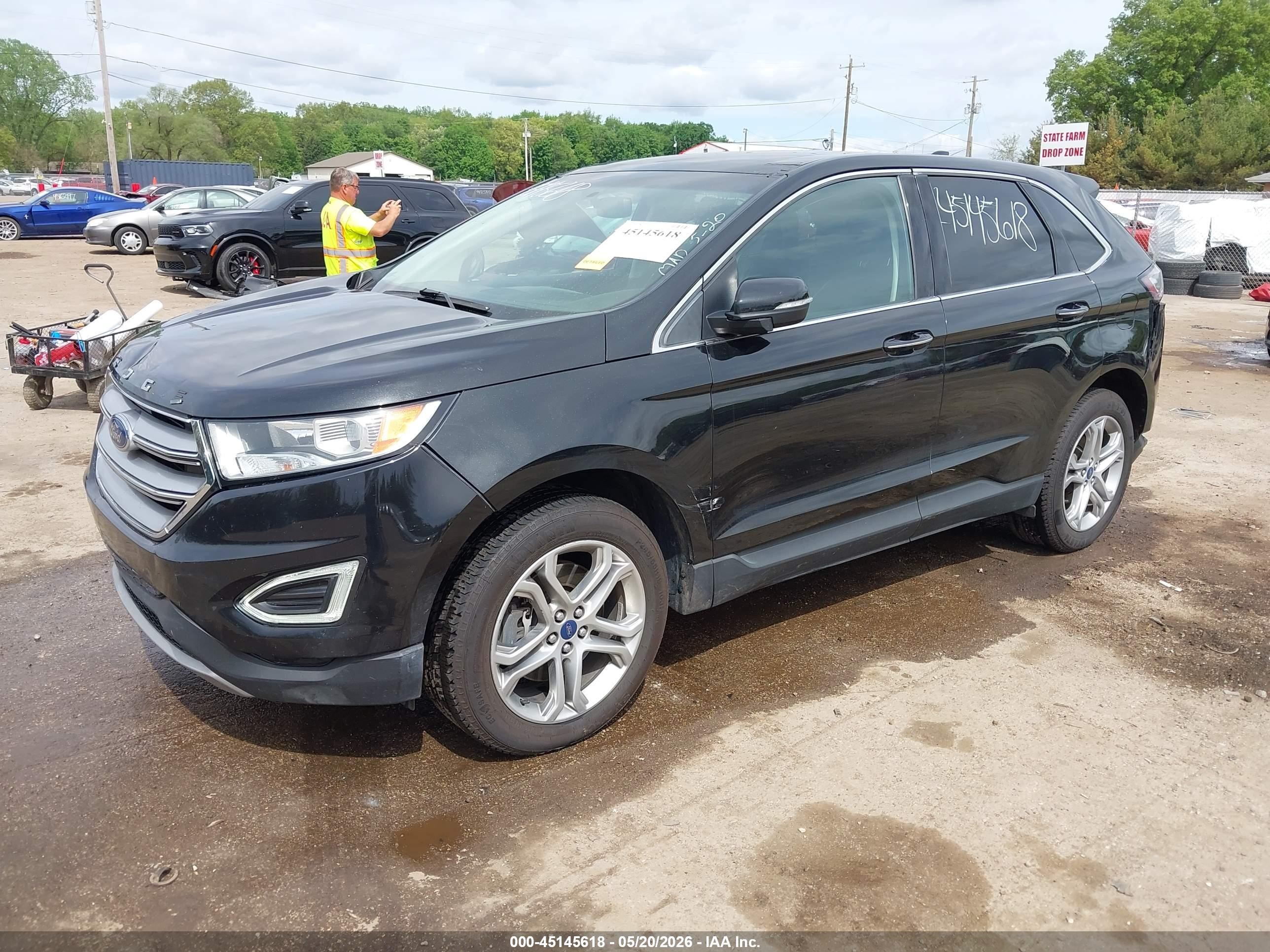 2015 Ford Edge Titanium Black vin: 2FMTK4K96FBB50529
